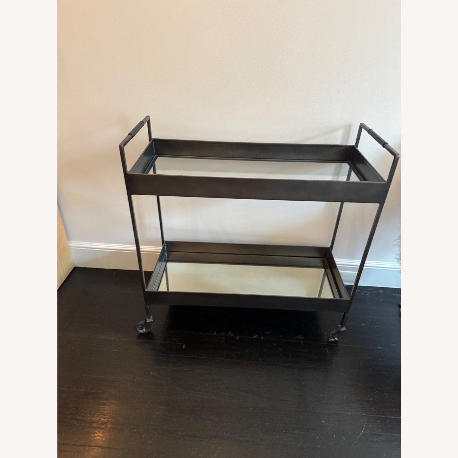 Crate & Barrel Libations Carbon Bar Cart - image-1
