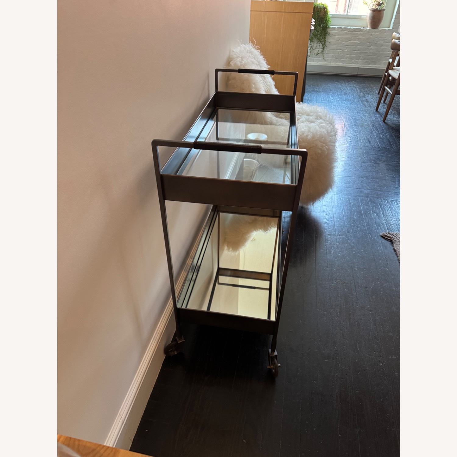 Crate & Barrel Libations Carbon Bar Cart - image-2