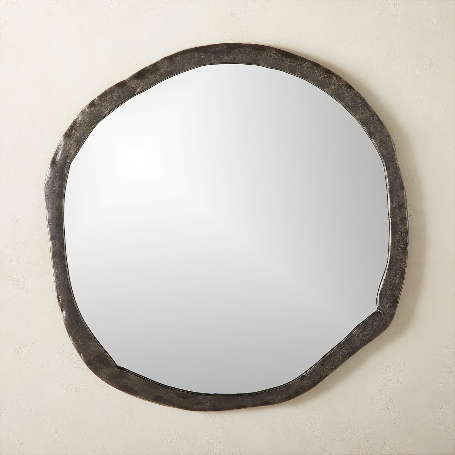 CB2 Abel Black Round Wall Mirror 34" - image-4