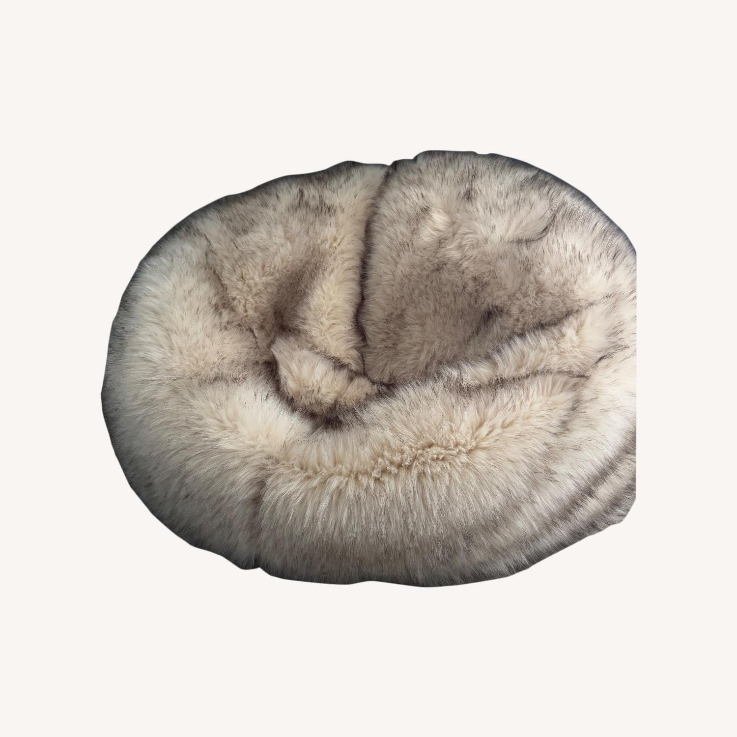 Restoration Hardware Luxe Faux Fur Bean Bag Set of2 - image-0