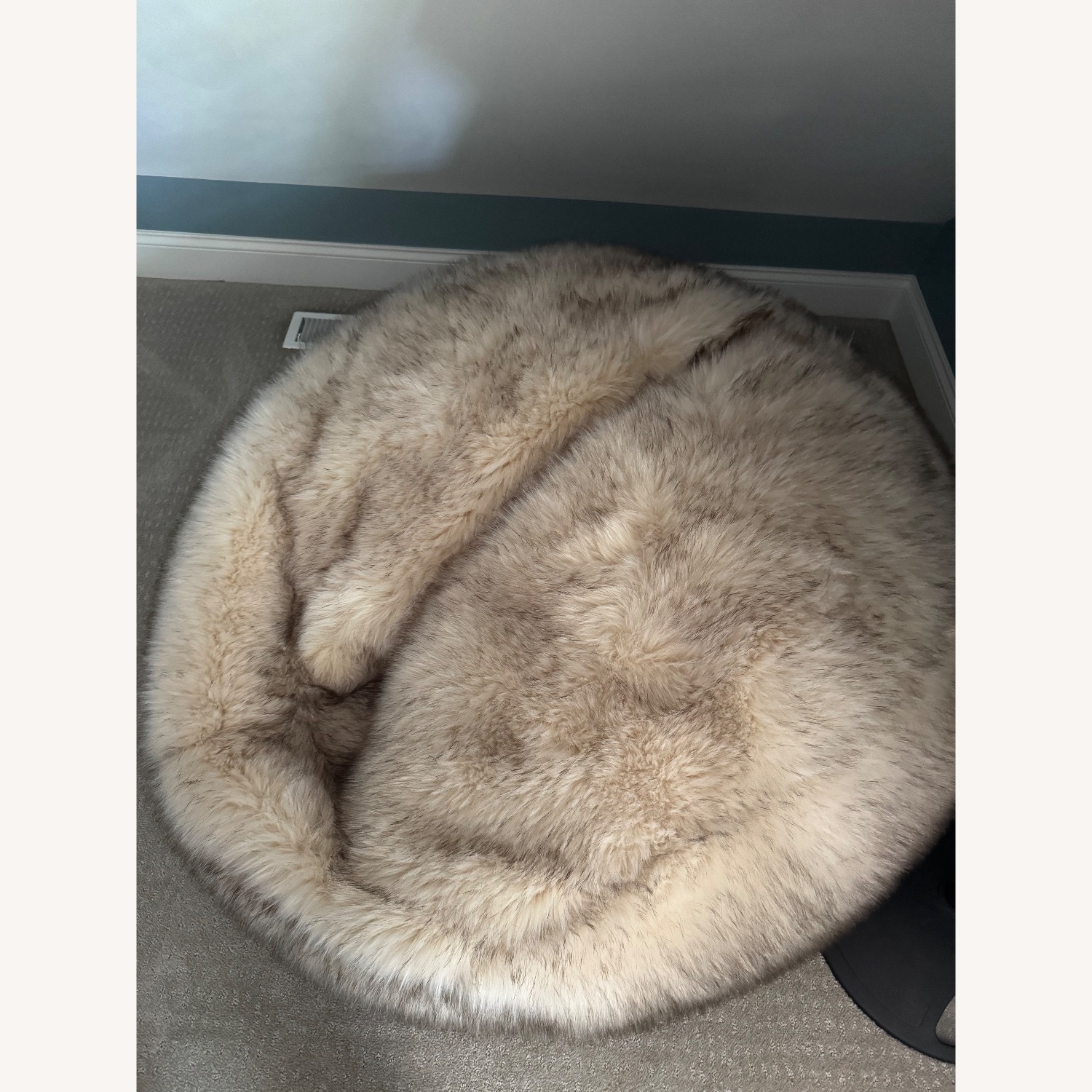 Restoration Hardware Luxe Faux Fur Bean Bag Set of2 - image-1