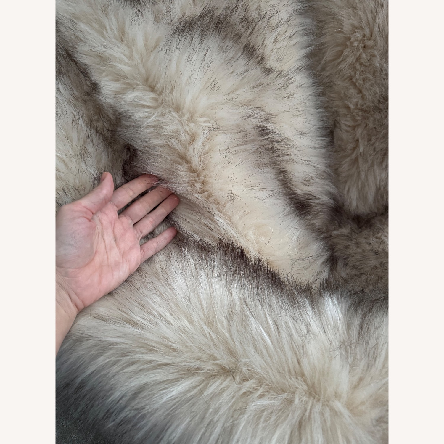 Restoration Hardware Luxe Faux Fur Bean Bag Set of2 - image-4