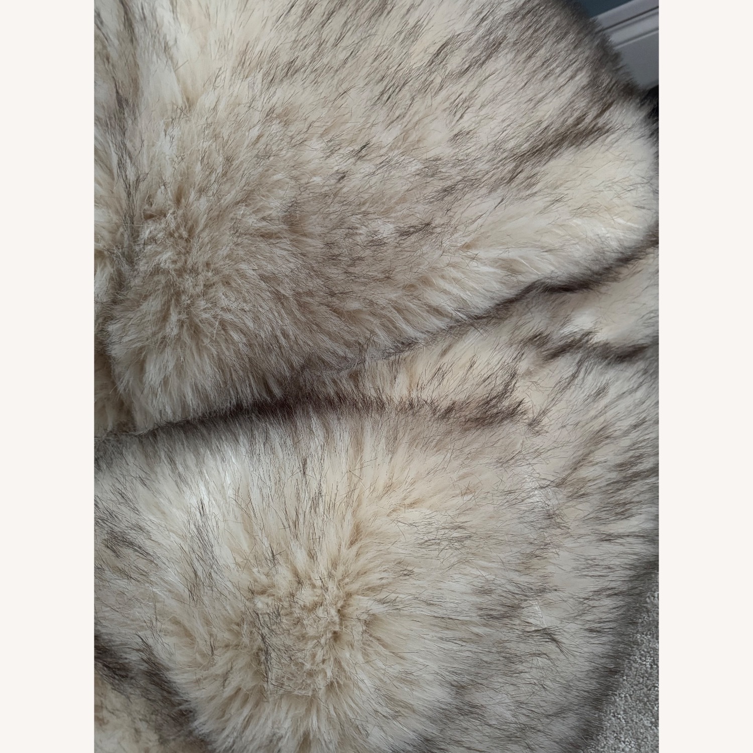 Restoration Hardware Luxe Faux Fur Bean Bag Set of2 - image-2