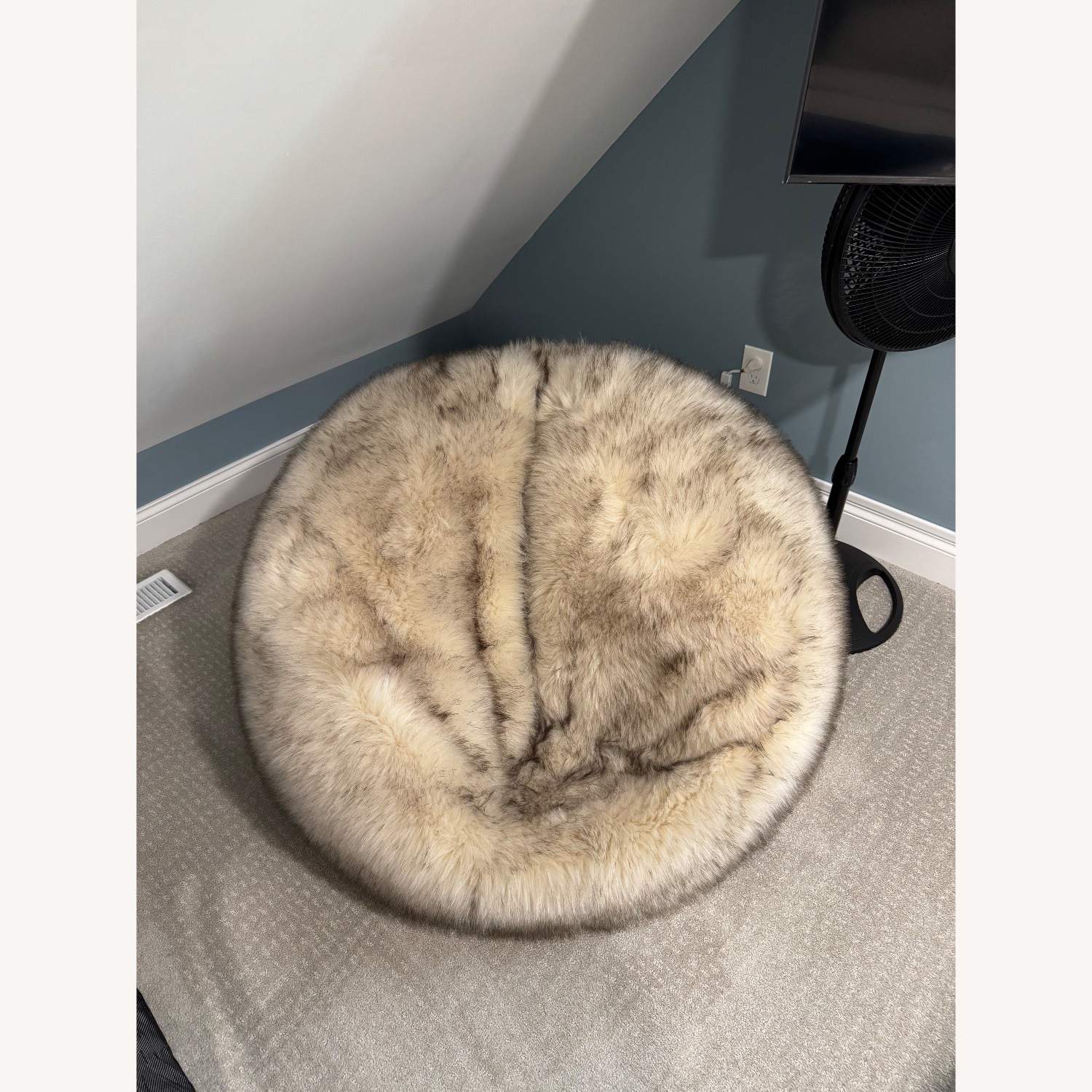 Restoration Hardware Luxe Faux Fur Bean Bag Set of2 - image-5