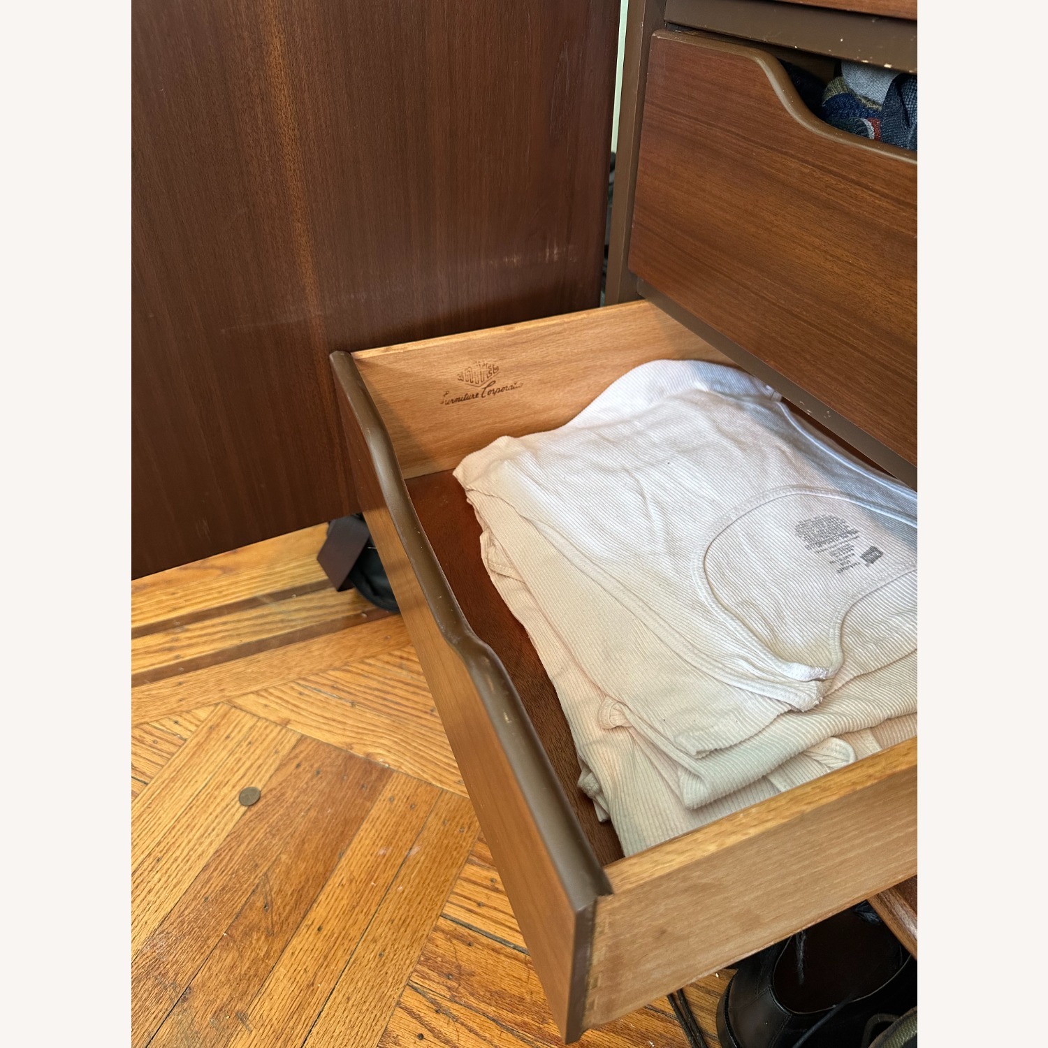 MCM United Furniture Sculptural Walnut Dresser - image-9