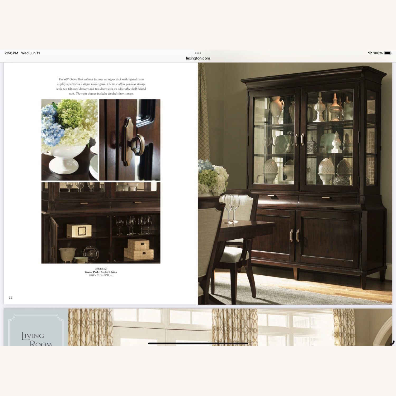 Lexington Furniture China/Hutch Cabinet - image-3