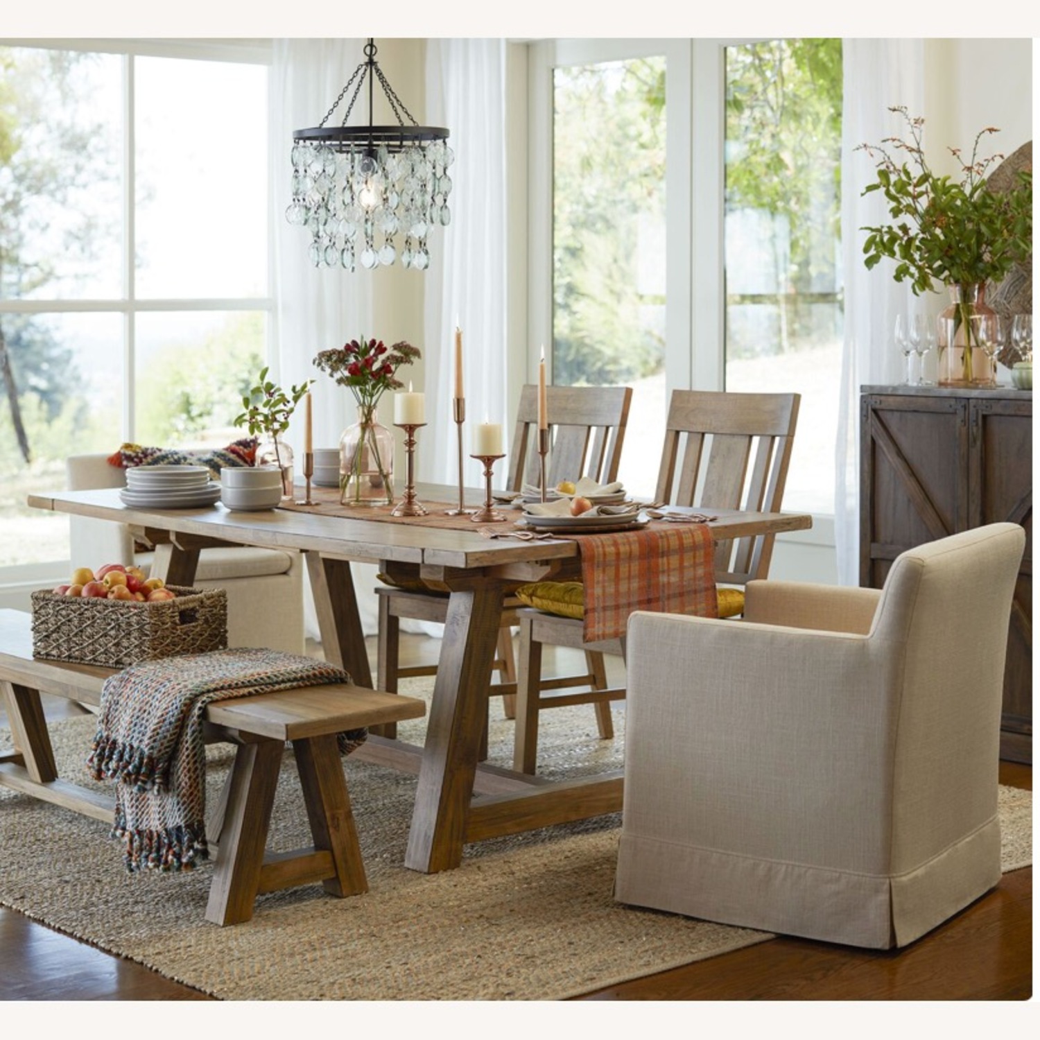 Gold and Ivory, Leather and Jute Woven Area Rug - image-2