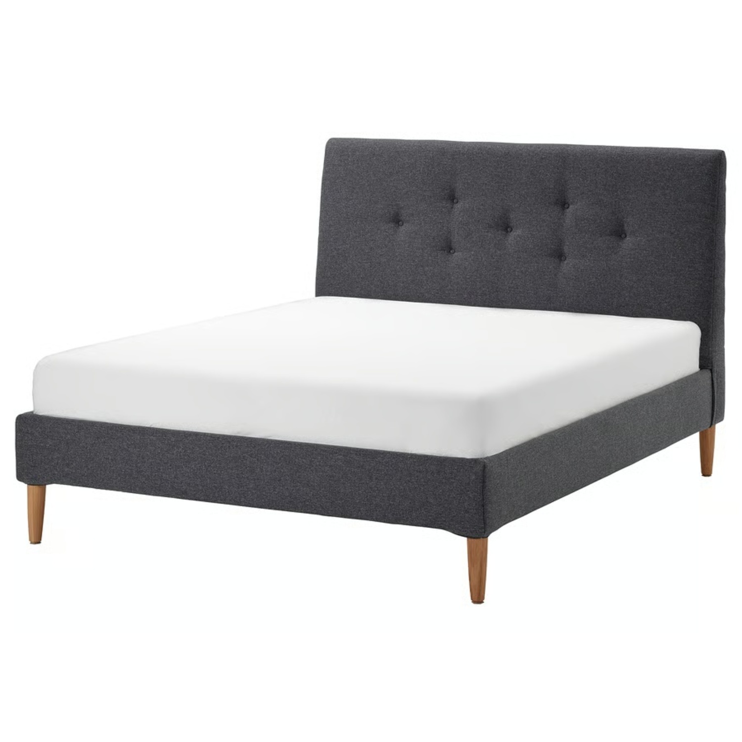 IKEA Idanas Queen Upholstered Bed Frame with Headboard - image-4