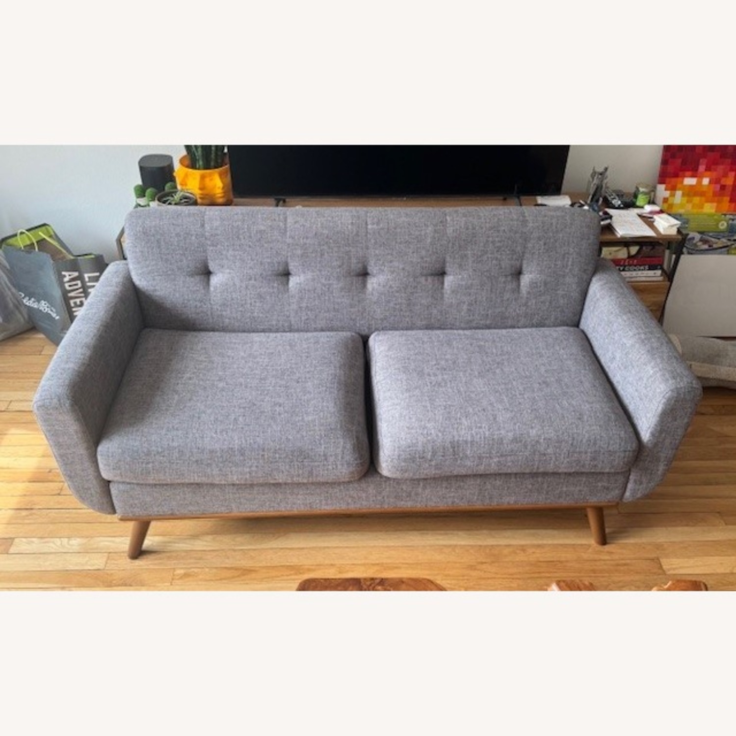 Wayfair Corrigan Studio 66" Dark Grey Sofa - image-1