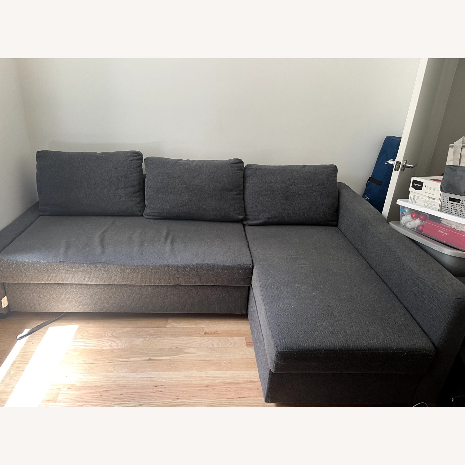IKEA Friheten Grey Sleeper Couch - image-1
