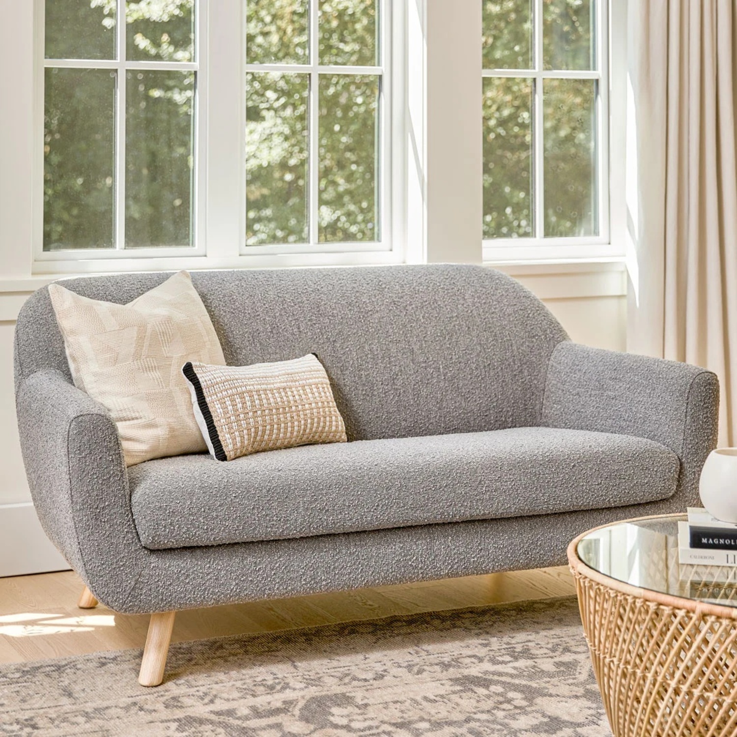Article Gabriola Dover Gray Bouclé Loveseat  - image-4