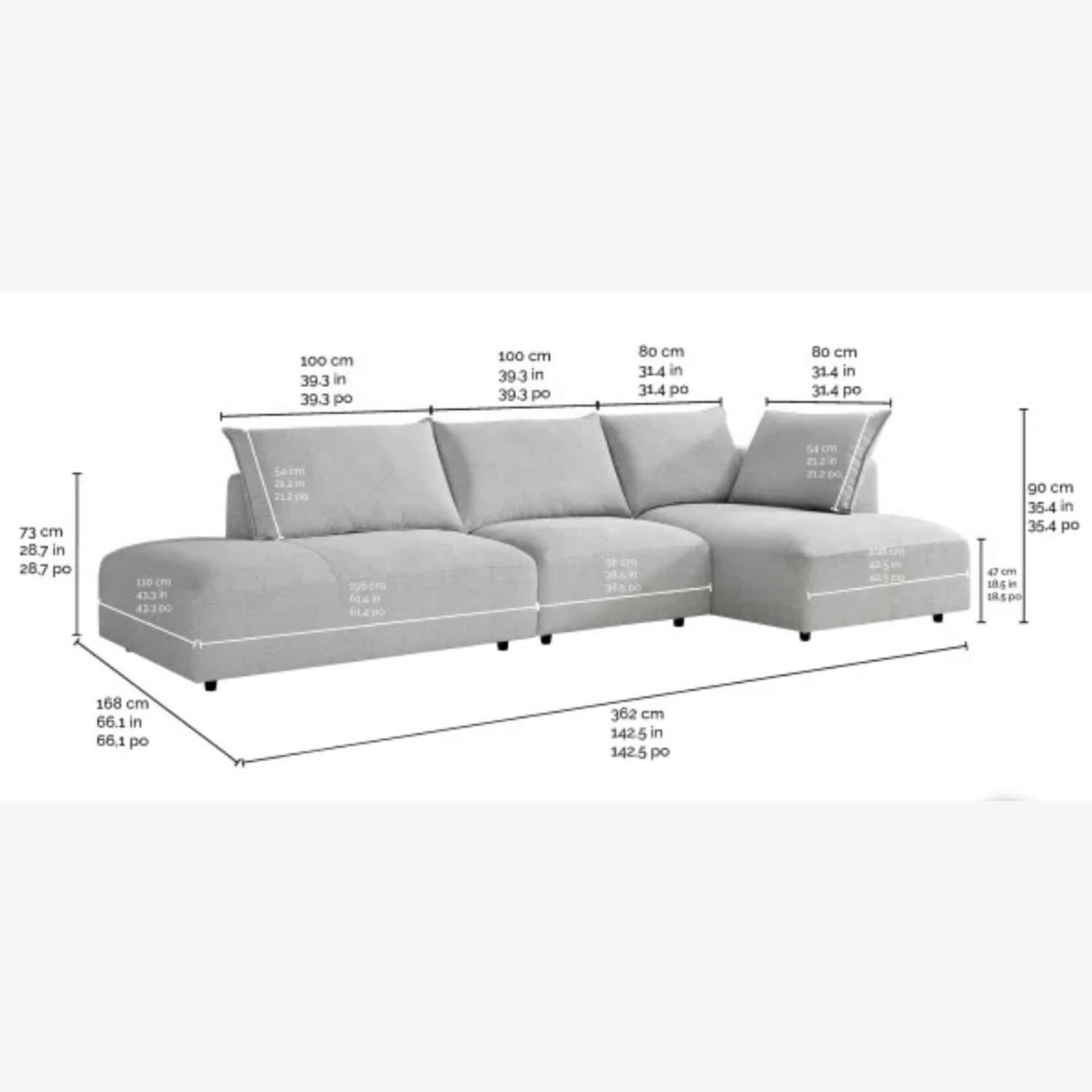 Costsco Macon 3 Piece Sectional  - image-2