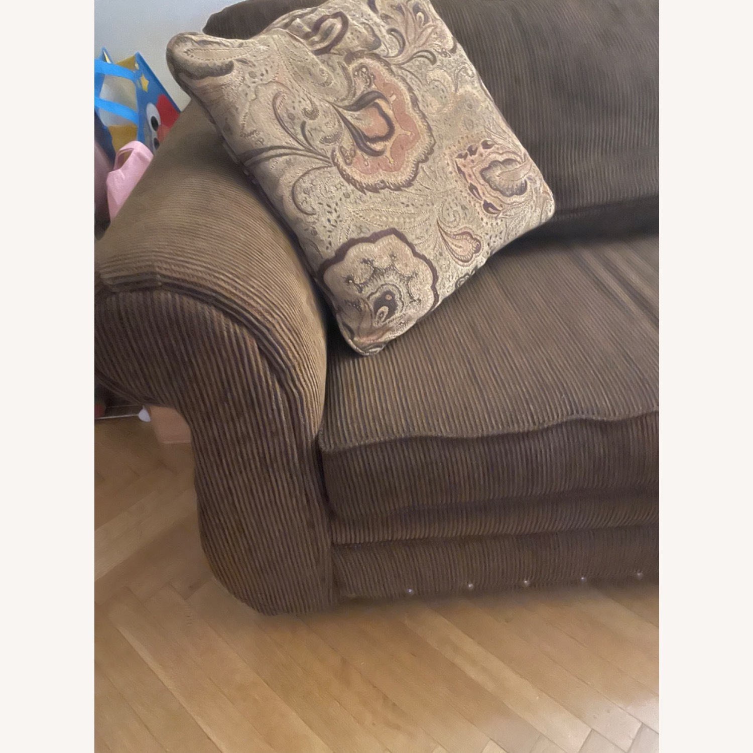 Raymour & Flanigan Dark Brown Couch - image-3