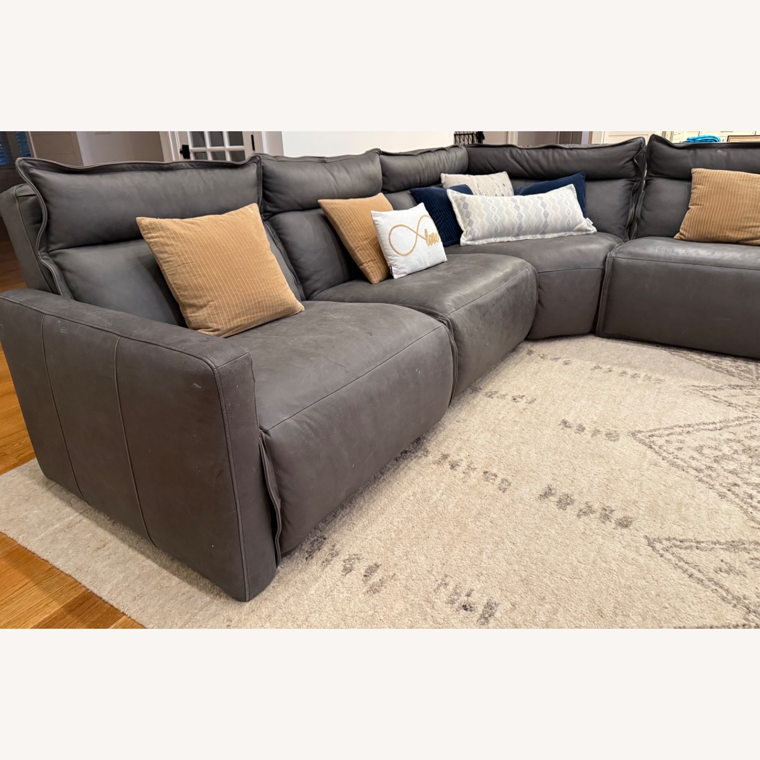 Arhaus Rowland Leather Five-Piece Motion Corner Sectional - image-3