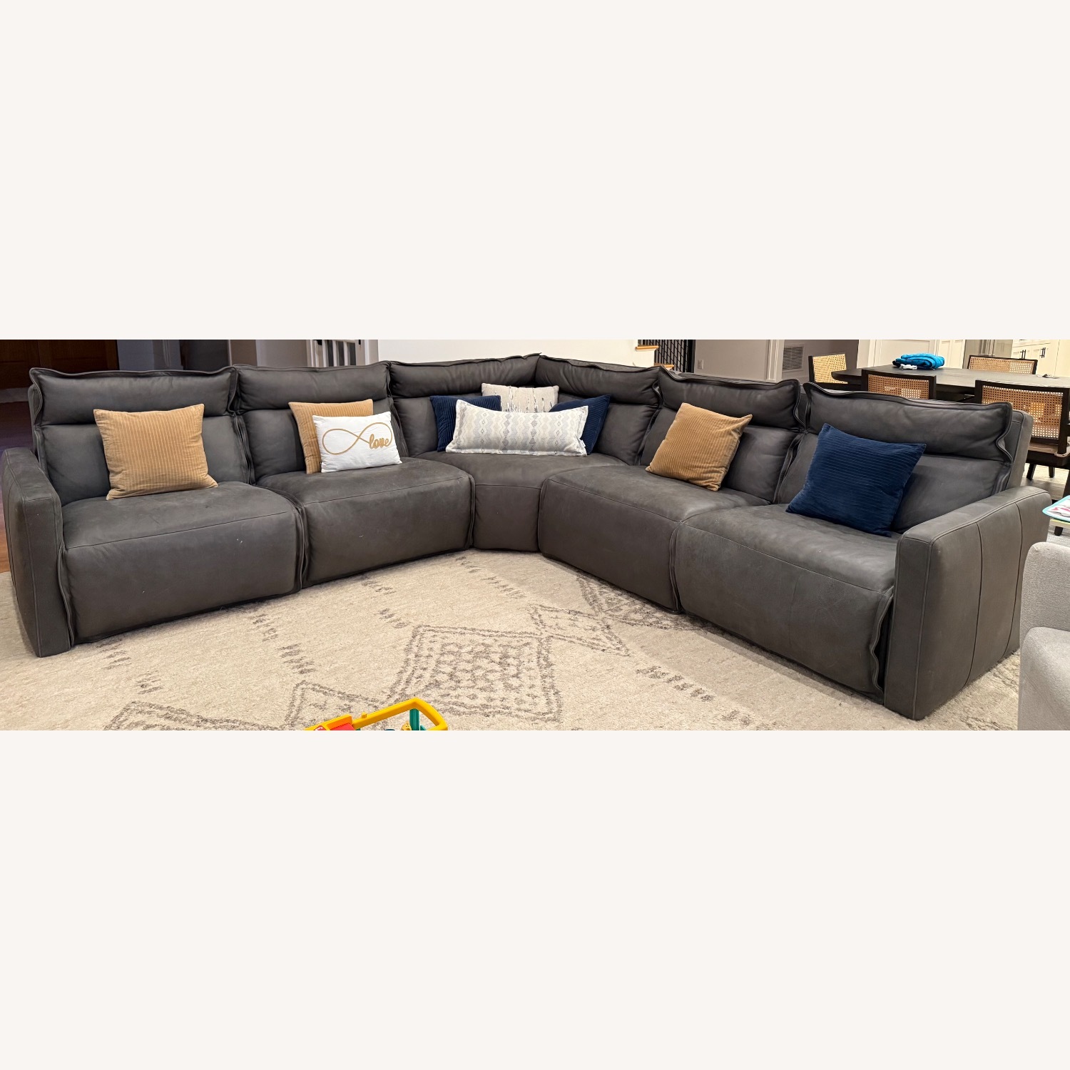 Arhaus Rowland Leather Five-Piece Motion Corner Sectional - image-1