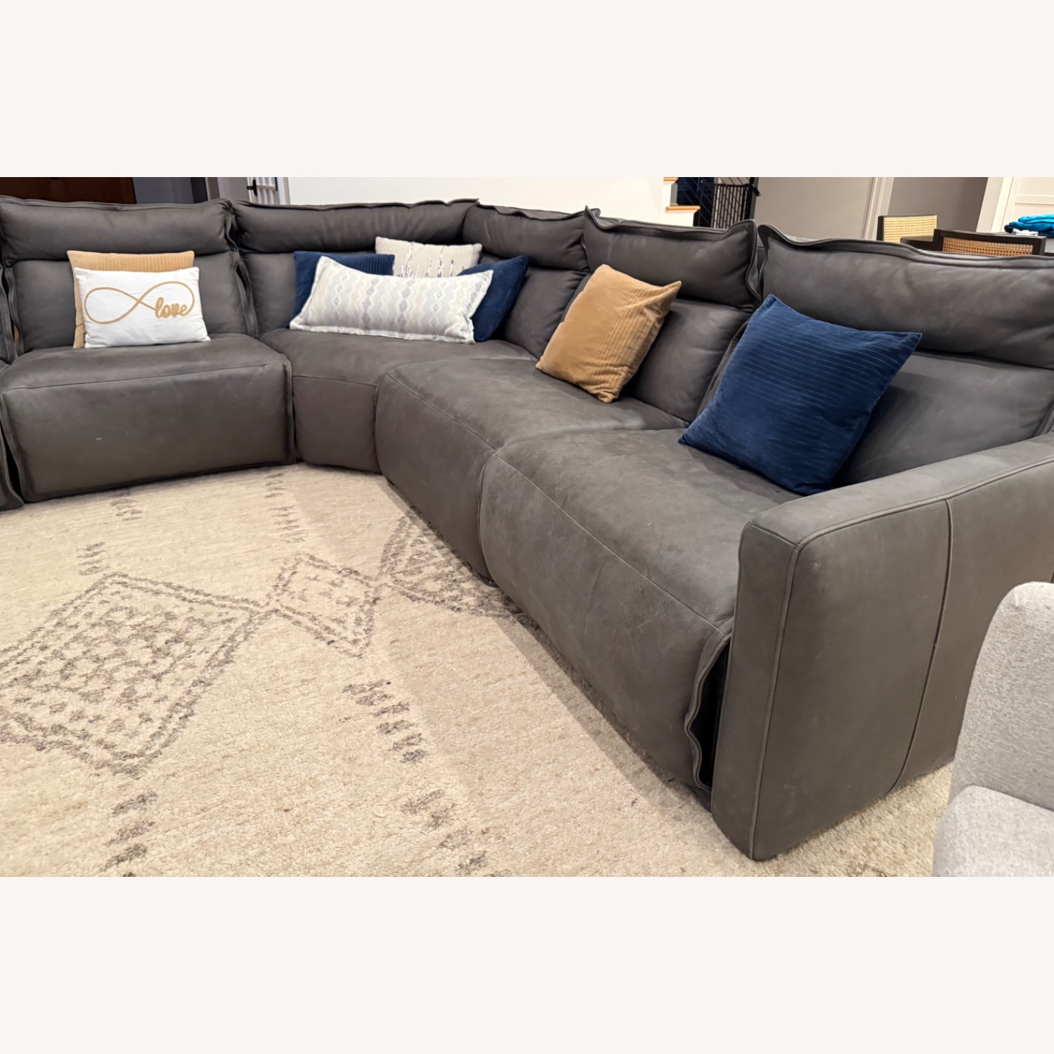Arhaus Rowland Leather Five-Piece Motion Corner Sectional - image-4