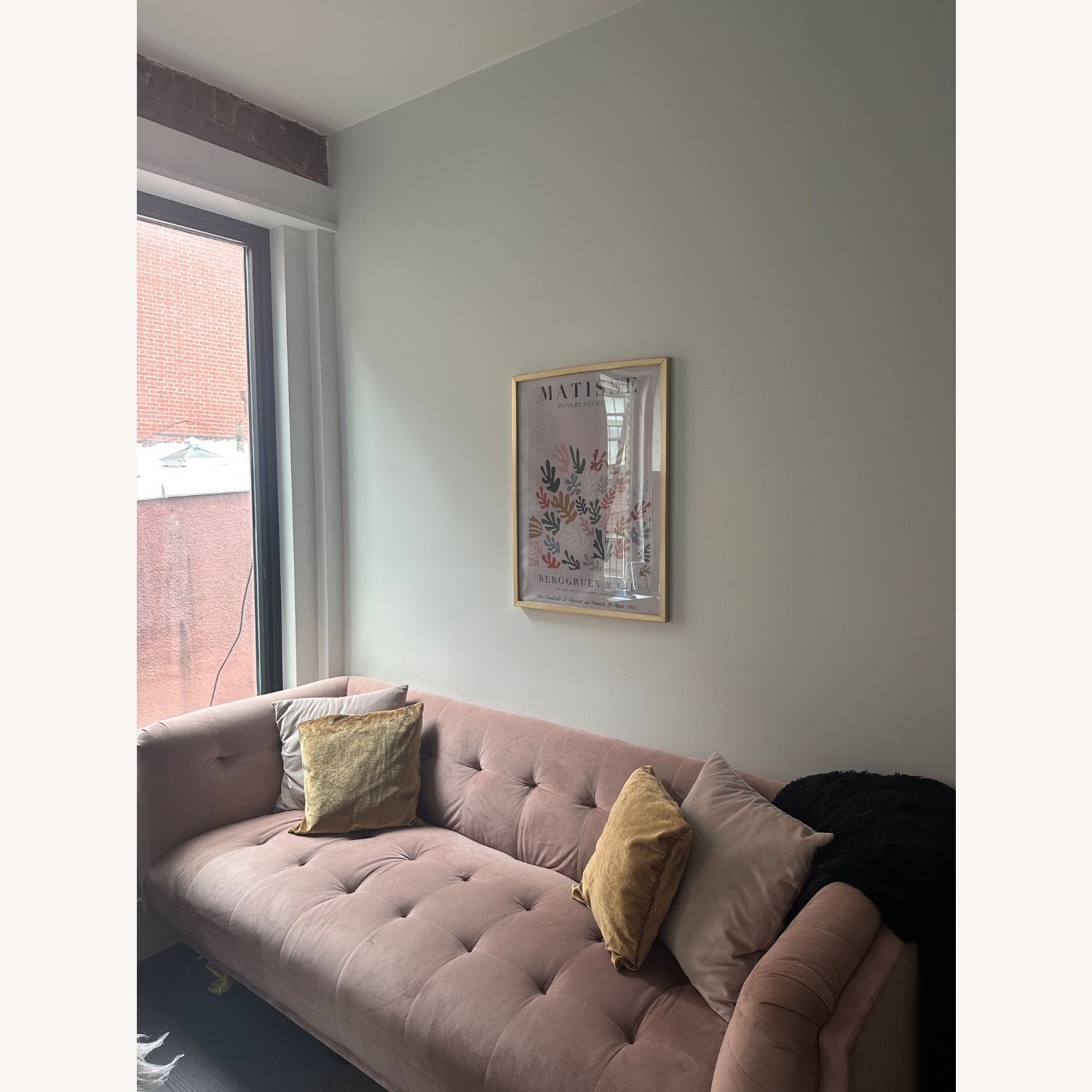 AllModern George 82'' Pink Velvet Sofa - image-2