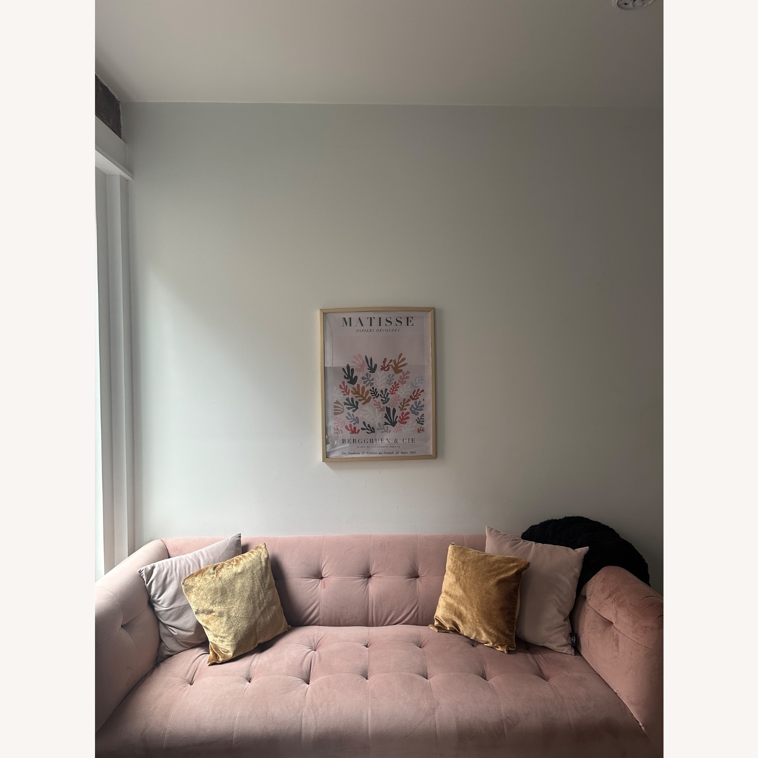 AllModern George 82'' Pink Velvet Sofa - image-1