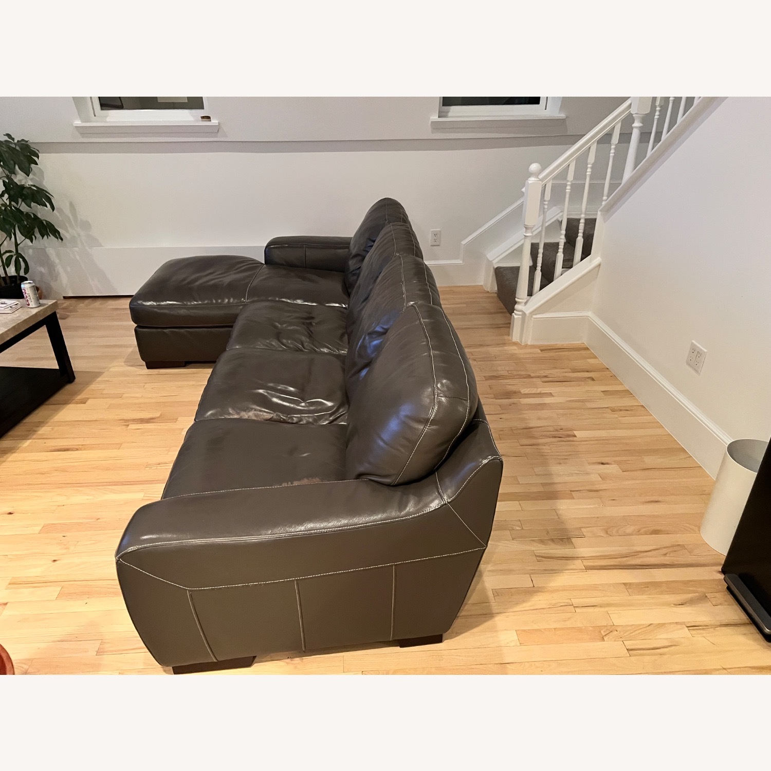 Raymour & Flanigan Leather Sectional - image-2