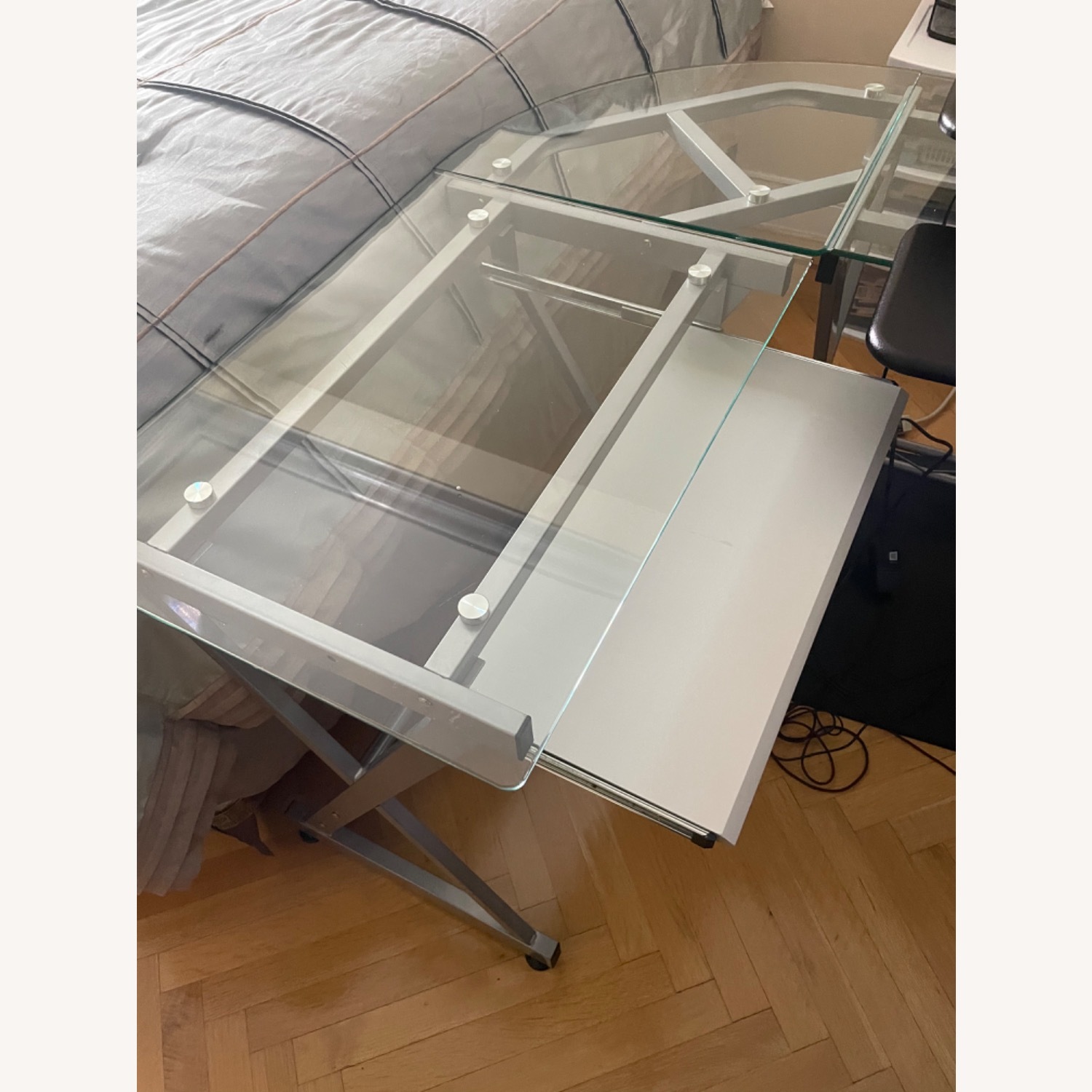 Glass L-Shaped Desk - image-3