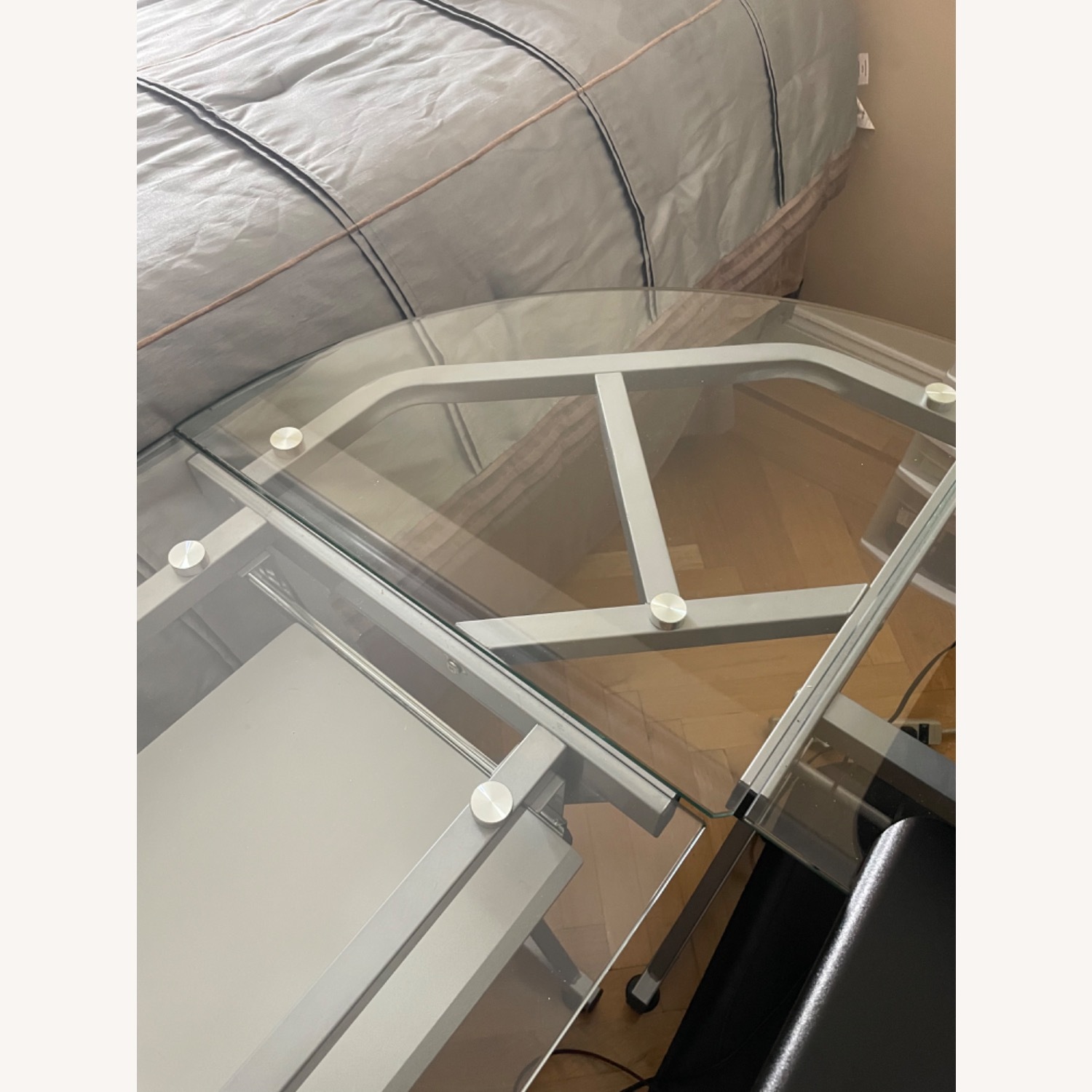 Glass L-Shaped Desk - image-4