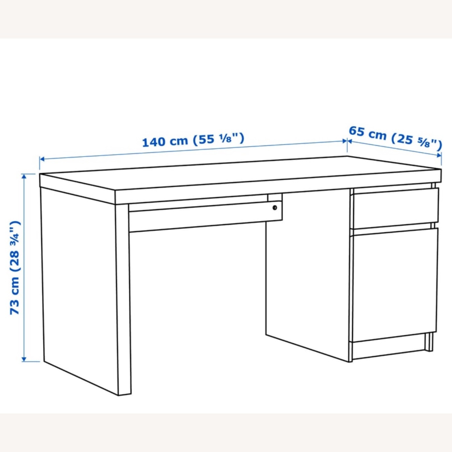 IKEA Malm White Desk  - image-5