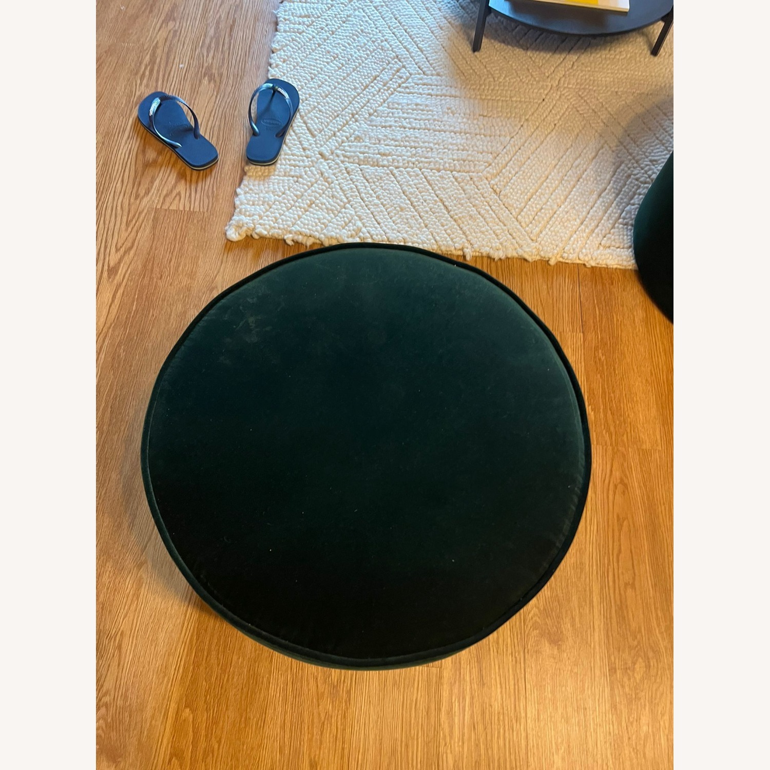 IKEA Grundsjoe Green Velvet Ottoman (Set of 2) - image-2