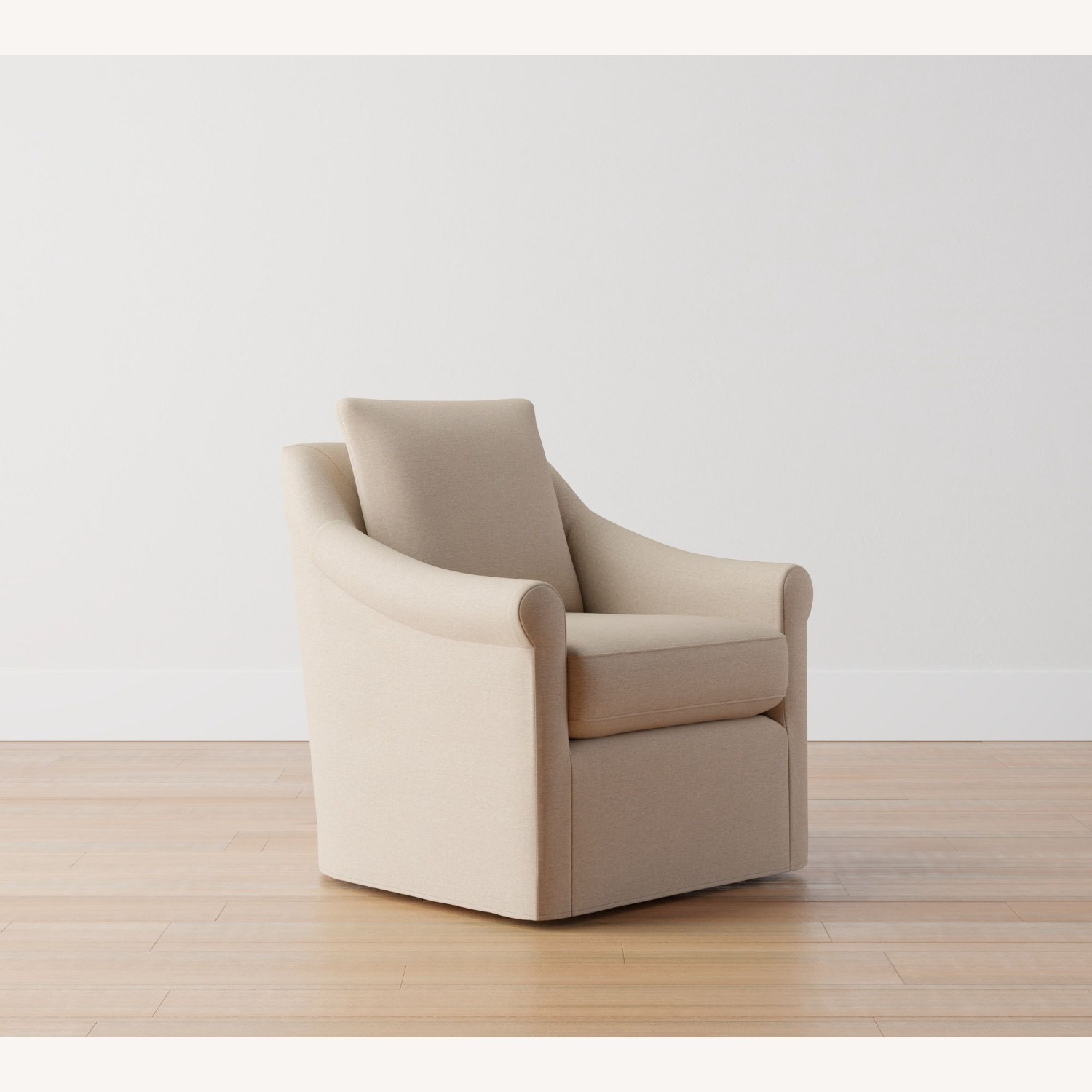 Pottery Barn Ayden Slipcover Swivel Chair - image-1