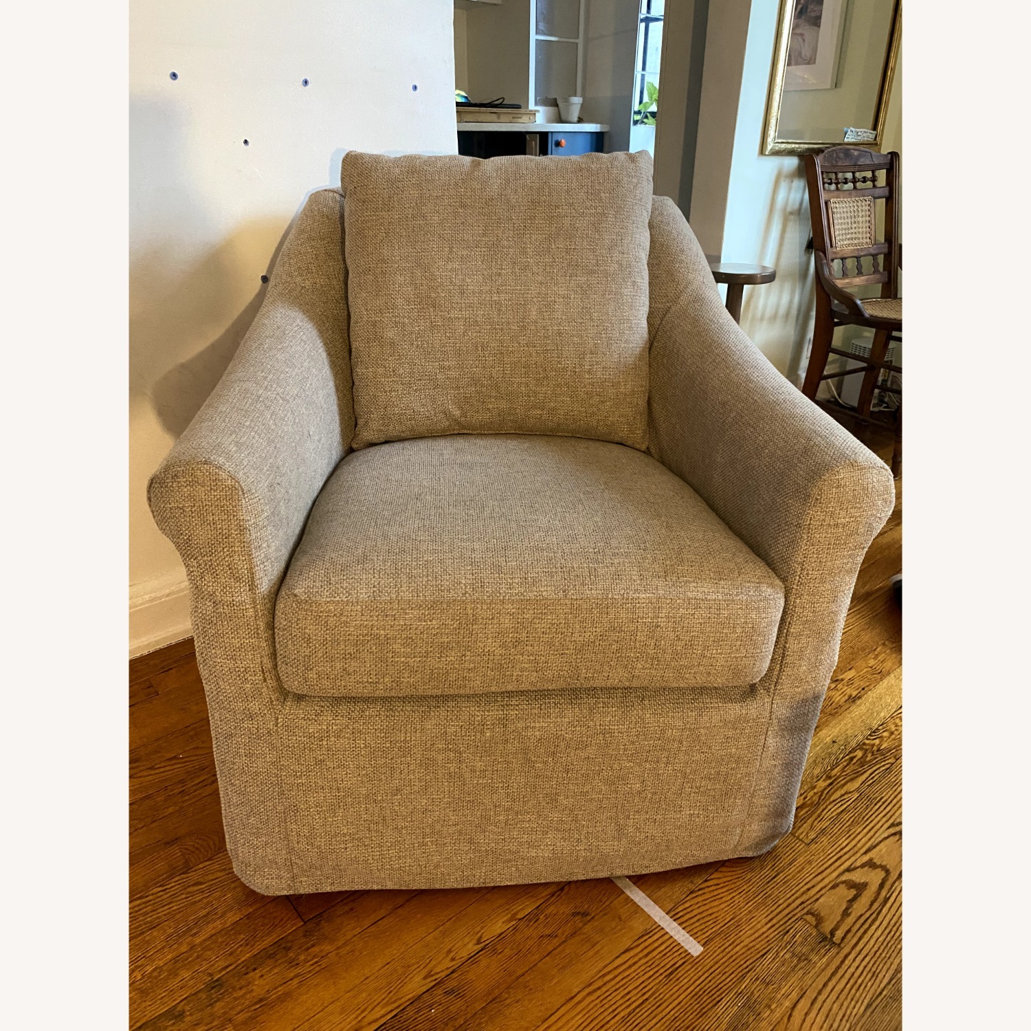 Pottery Barn Ayden Slipcover Swivel Chair - image-5