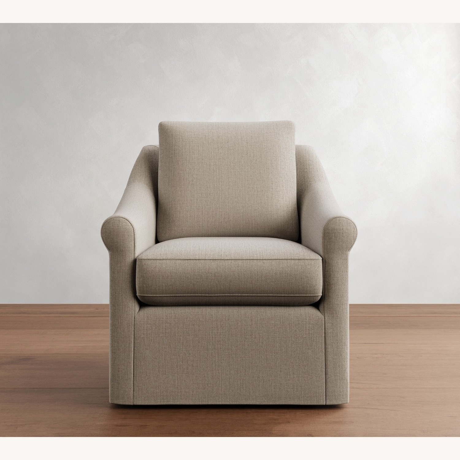 Pottery Barn Ayden Slipcover Swivel Chair - image-3