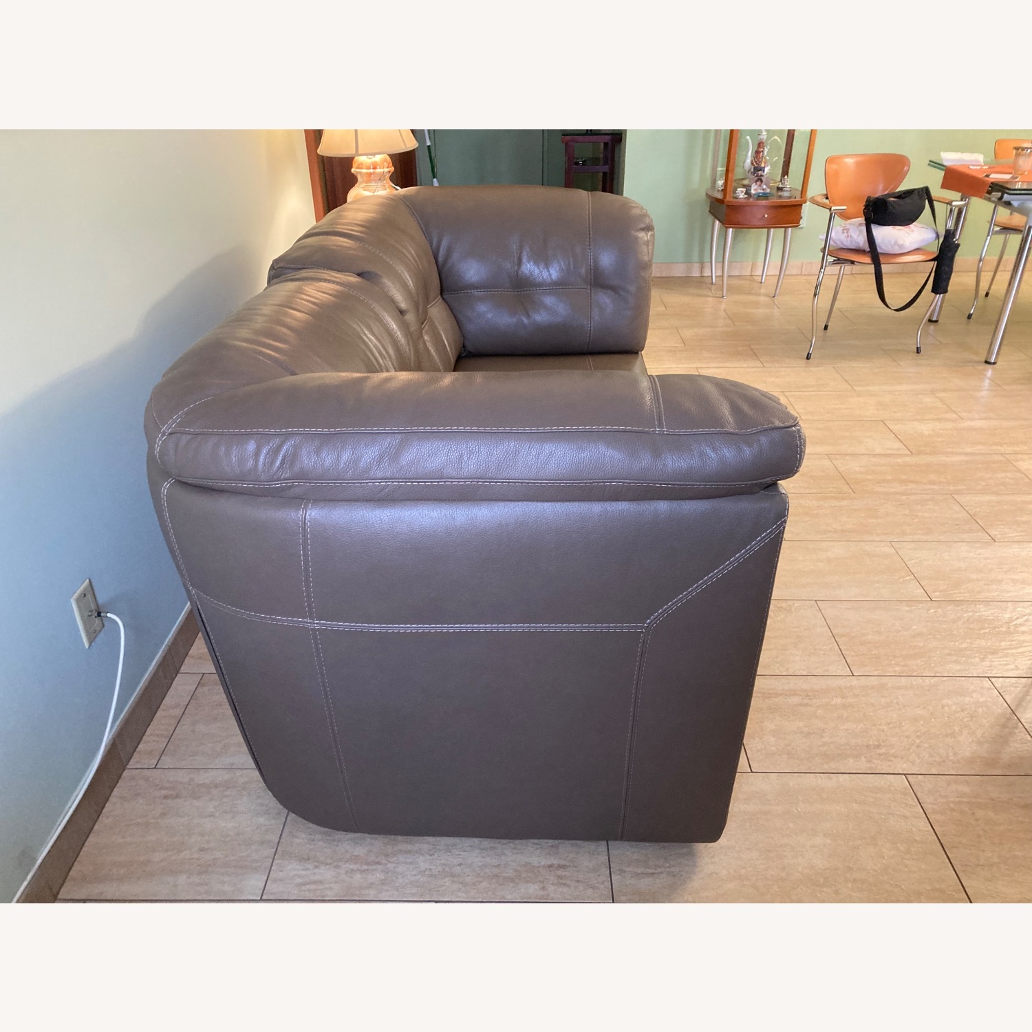 Macy's Private Label Leather Sofa - image-3