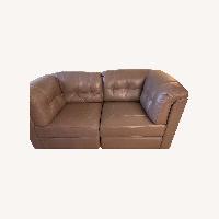 Macy's Private Label Leather Sofa