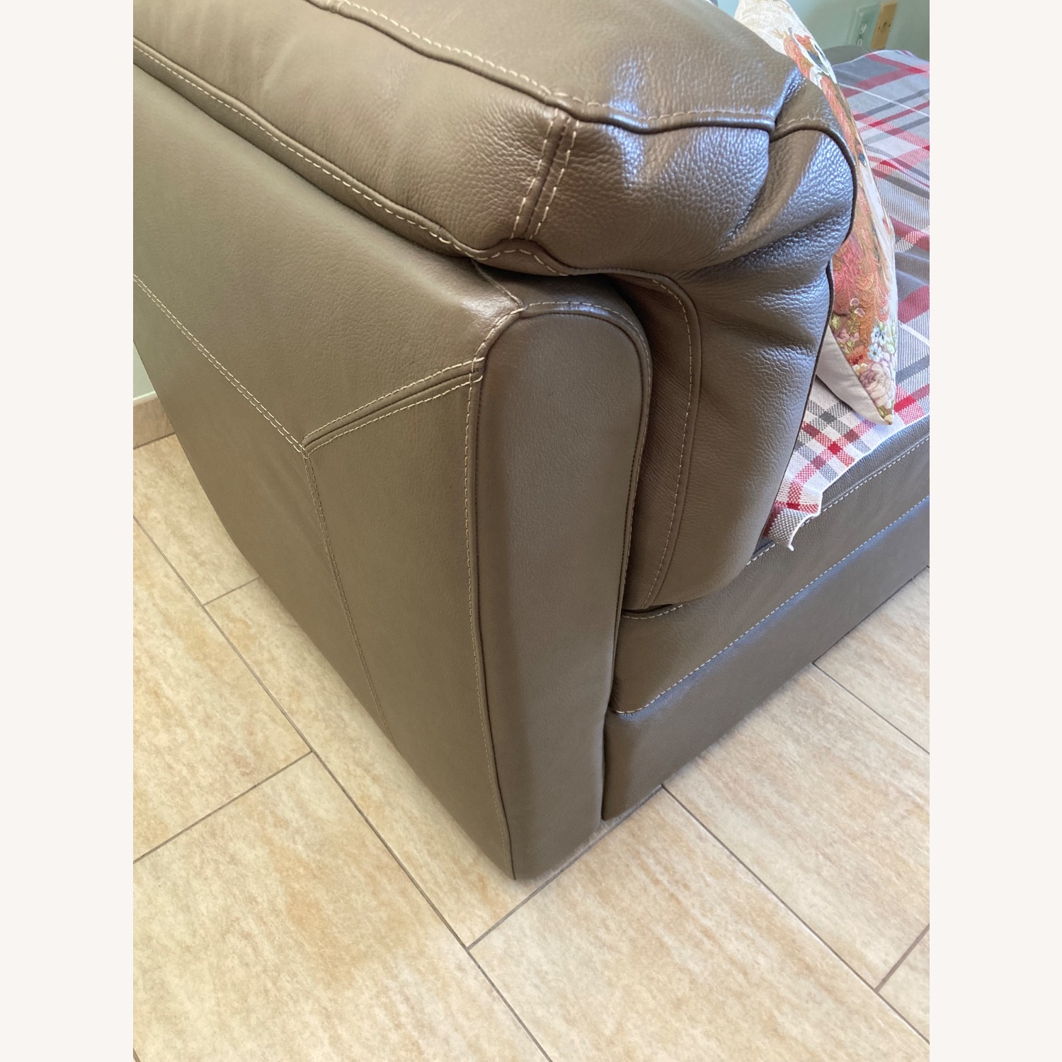 Macy's Leather Chaise - image-3