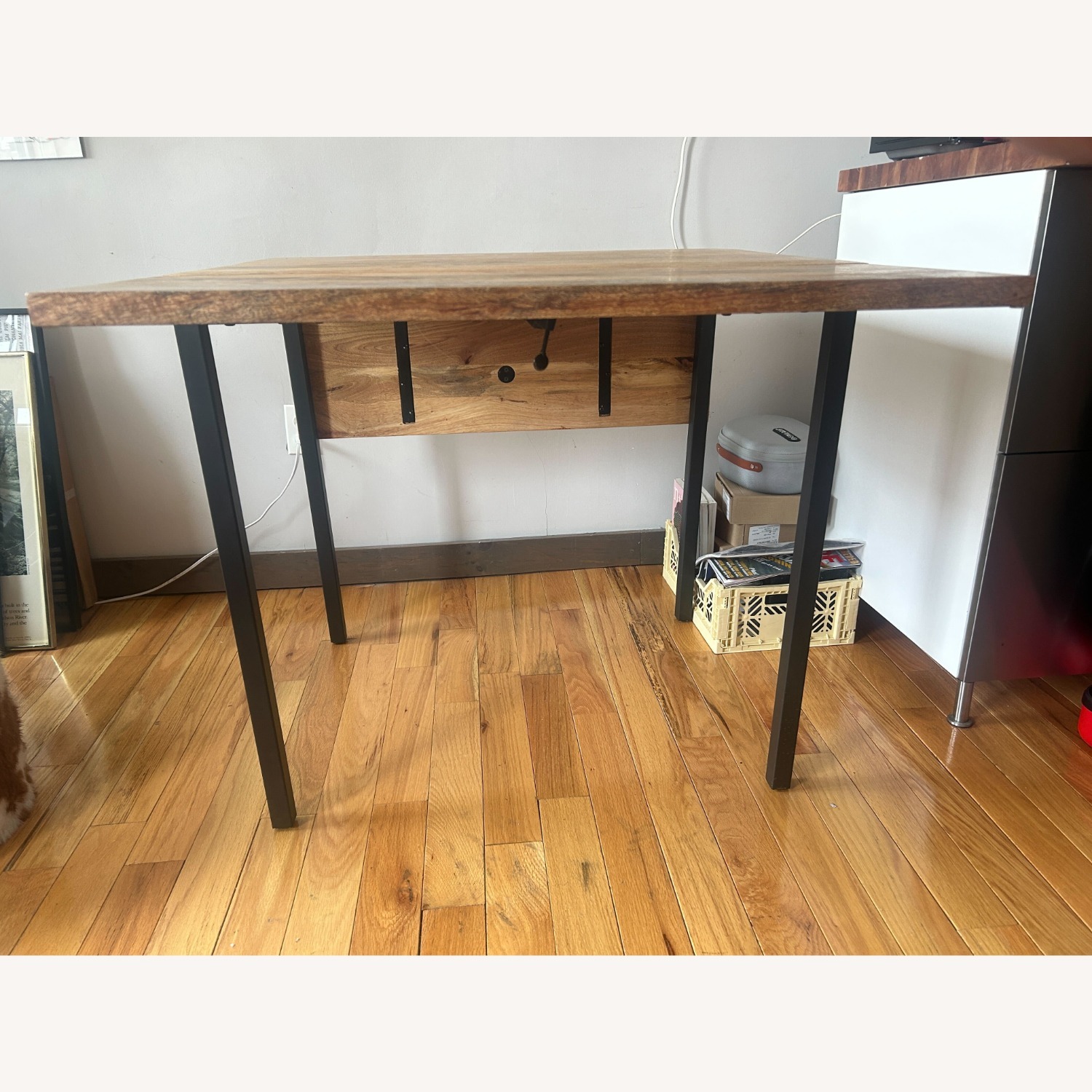 West Elm Box Frame Drop Leaf Extendable Table - image-5