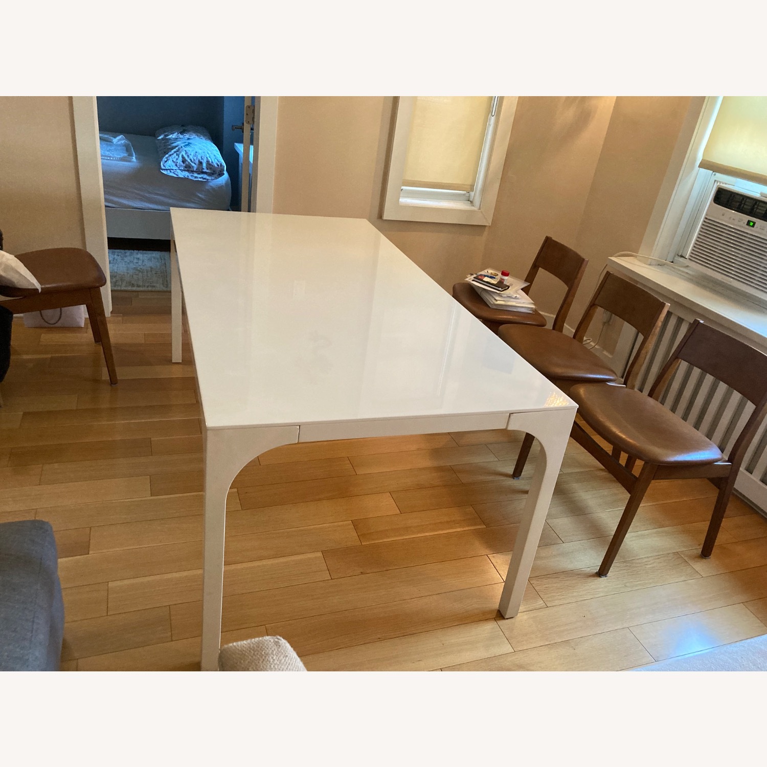 CB2 Aqua Virgo 72" Rectangular White Dining Table - image-1