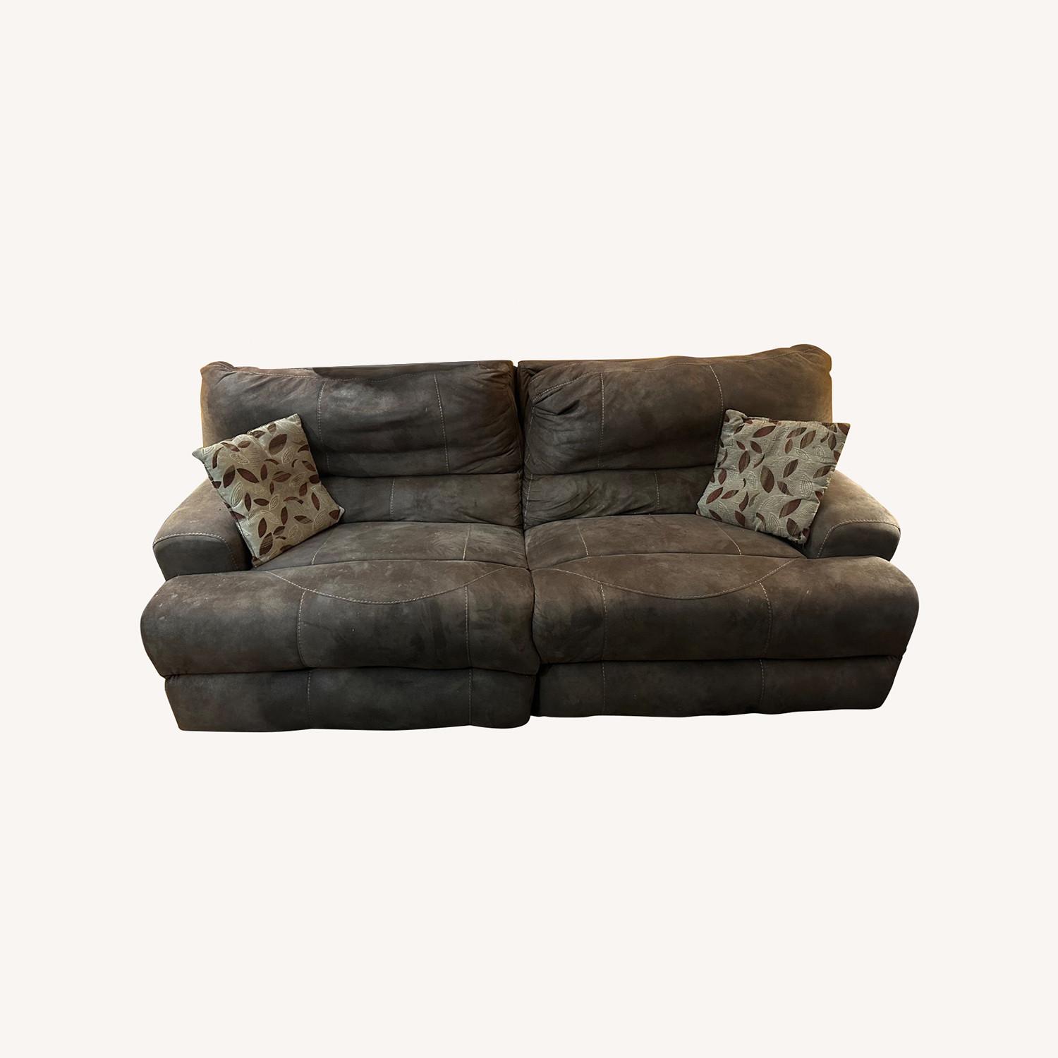 Gibson Electric Reclining Sofa W USB Ports - image-0