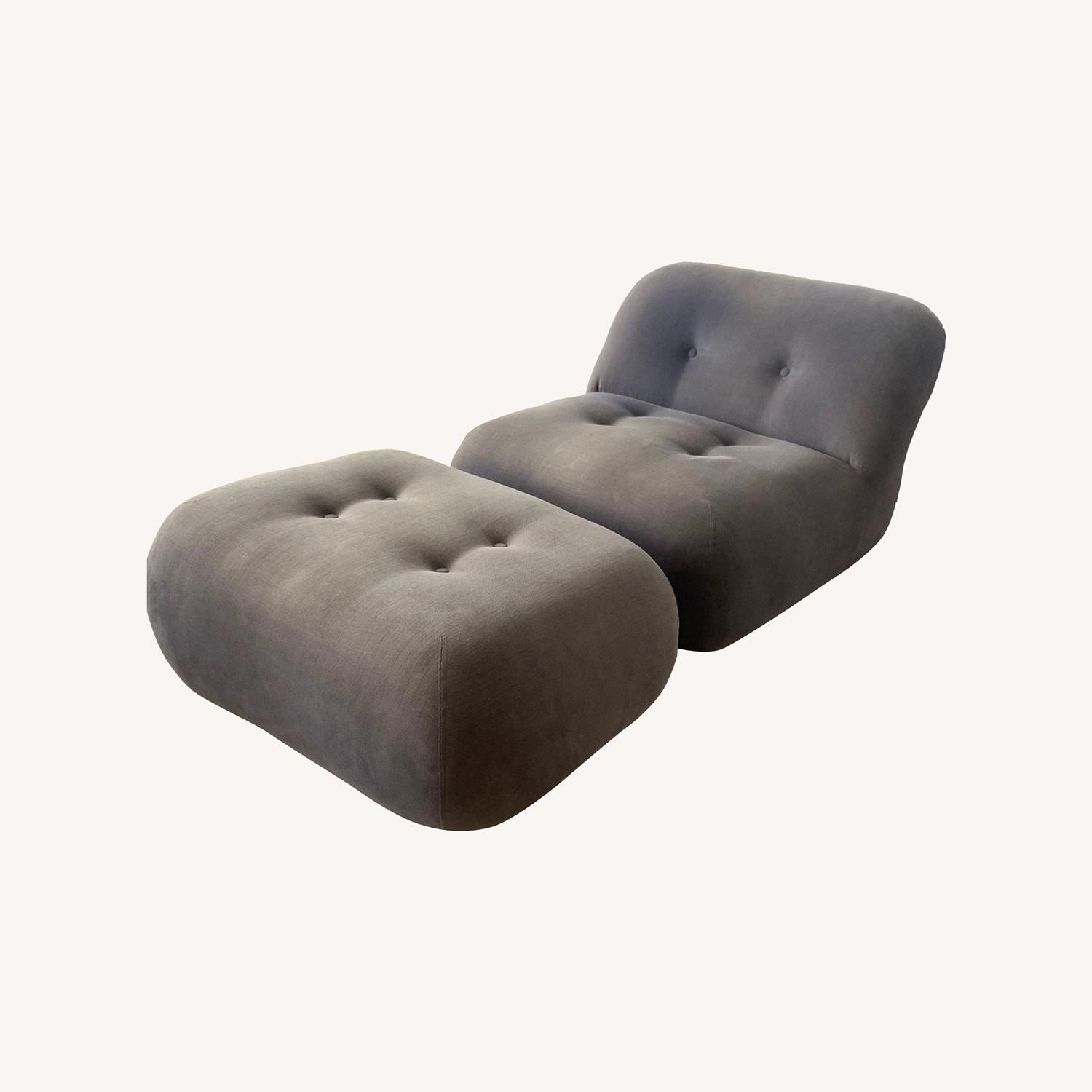 Soriana Style Lounge Chair and Ottoman - image-0
