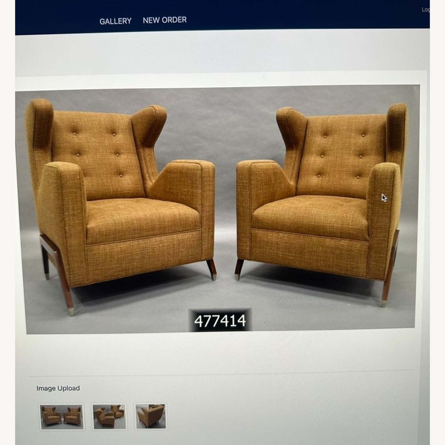 Custom Made Mid-Century Modern Wingback Chair - image-6