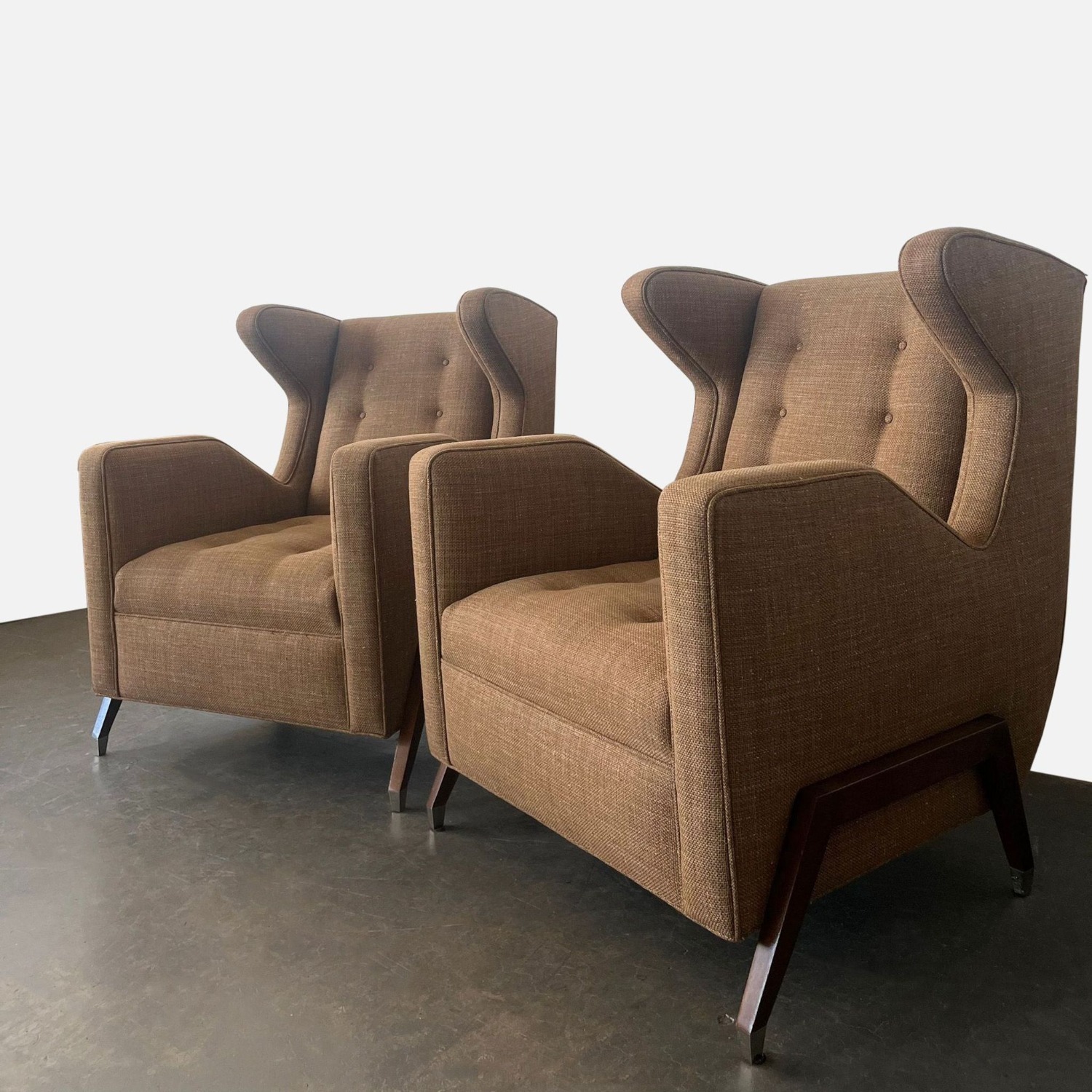 Custom Made Mid-Century Modern Wingback Chair - image-2