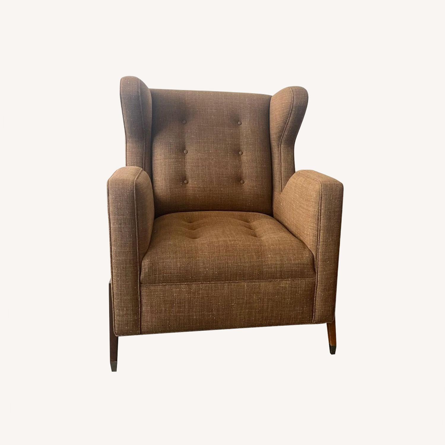 Custom Made Mid-Century Modern Wingback Chair - image-0