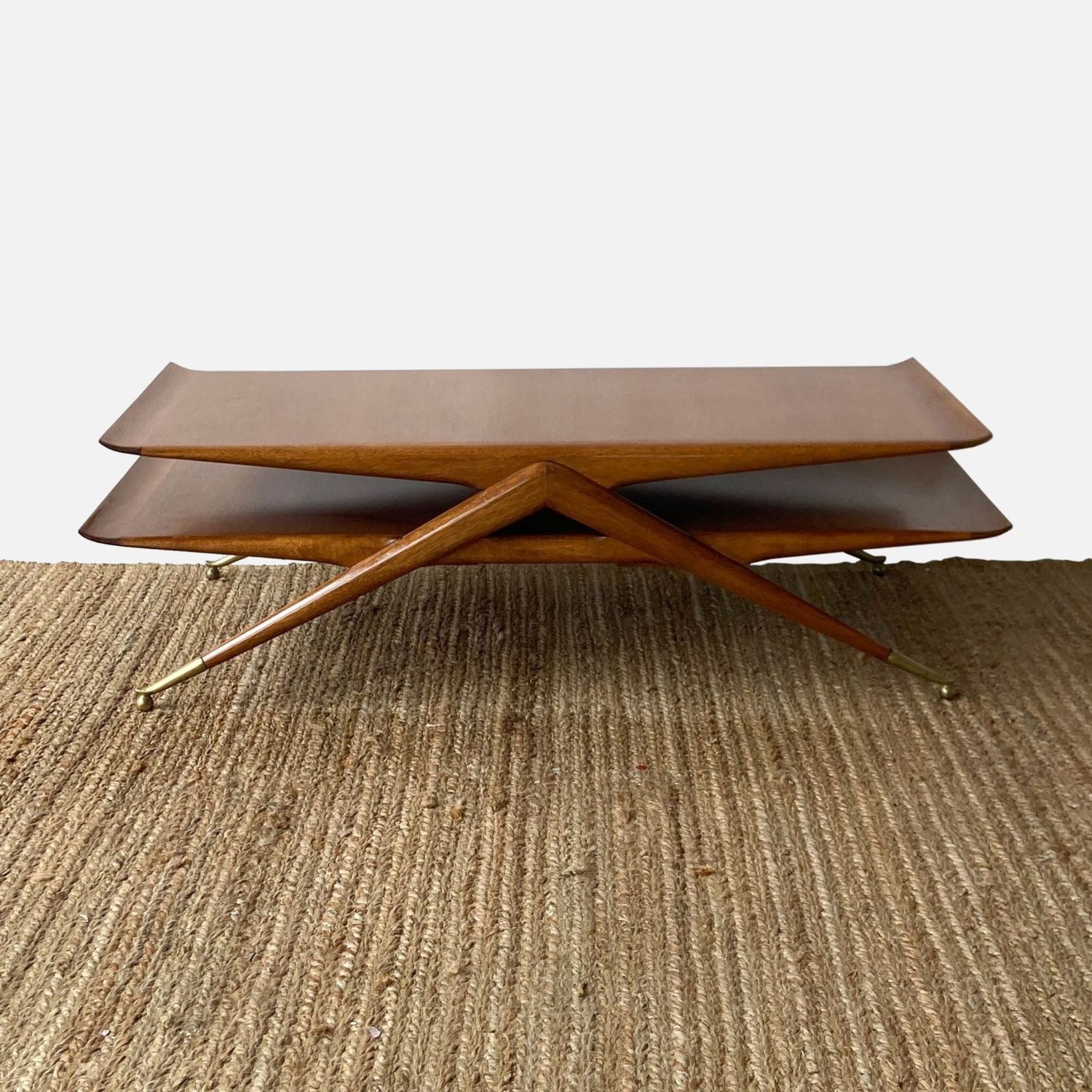 Italian 2 Tier Vintage Cocktail Table attributed - image-3