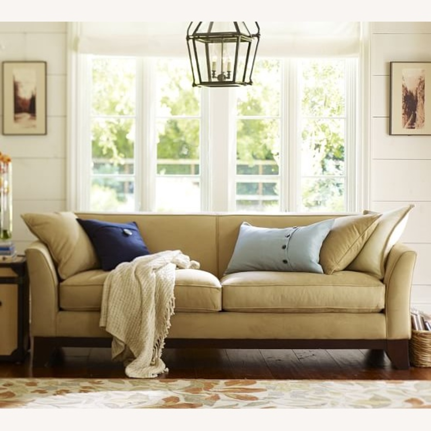 Pottery Barn Greenwich Sofa in Sage Green - image-10