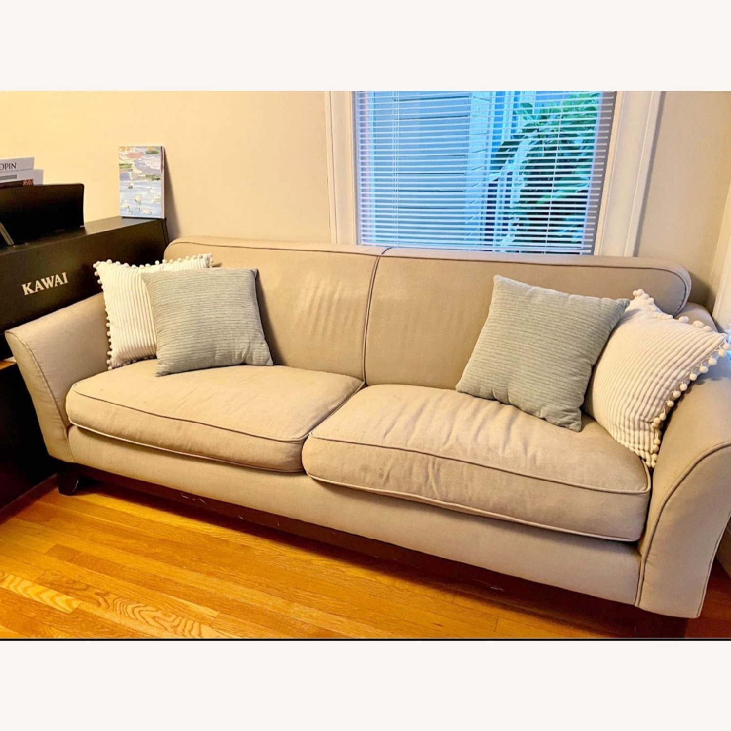 Pottery Barn Greenwich Sofa in Sage Green - image-1