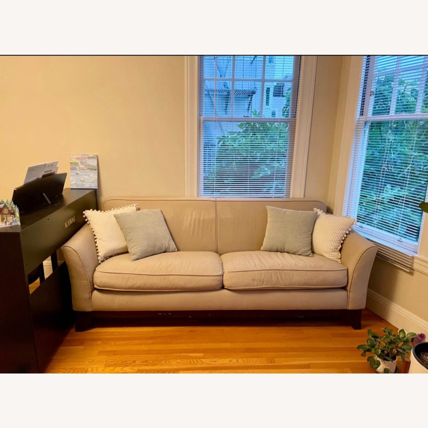 Pottery Barn Greenwich Sofa in Sage Green - image-6