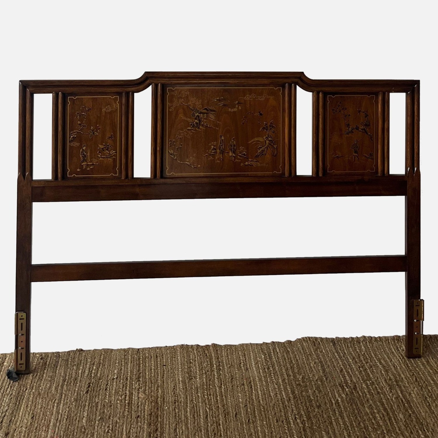 King Size Vintage Drexel Chinoiserie Headboard - image-3
