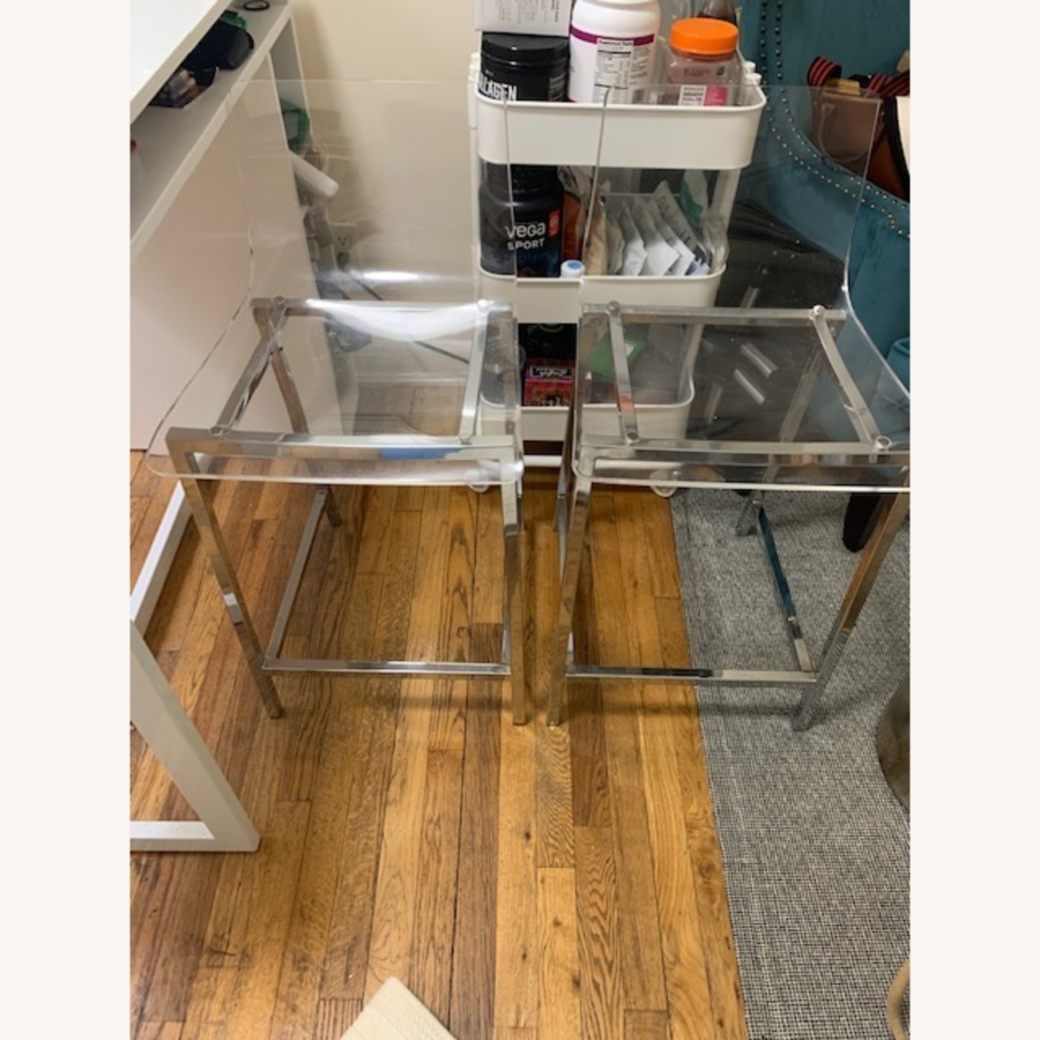 CB2 Chiaro Clear Acrylic Bar stools - image-4