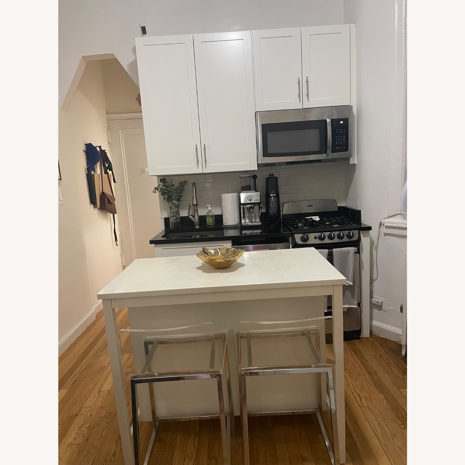 CB2 Chiaro Clear Acrylic Bar stools - image-5