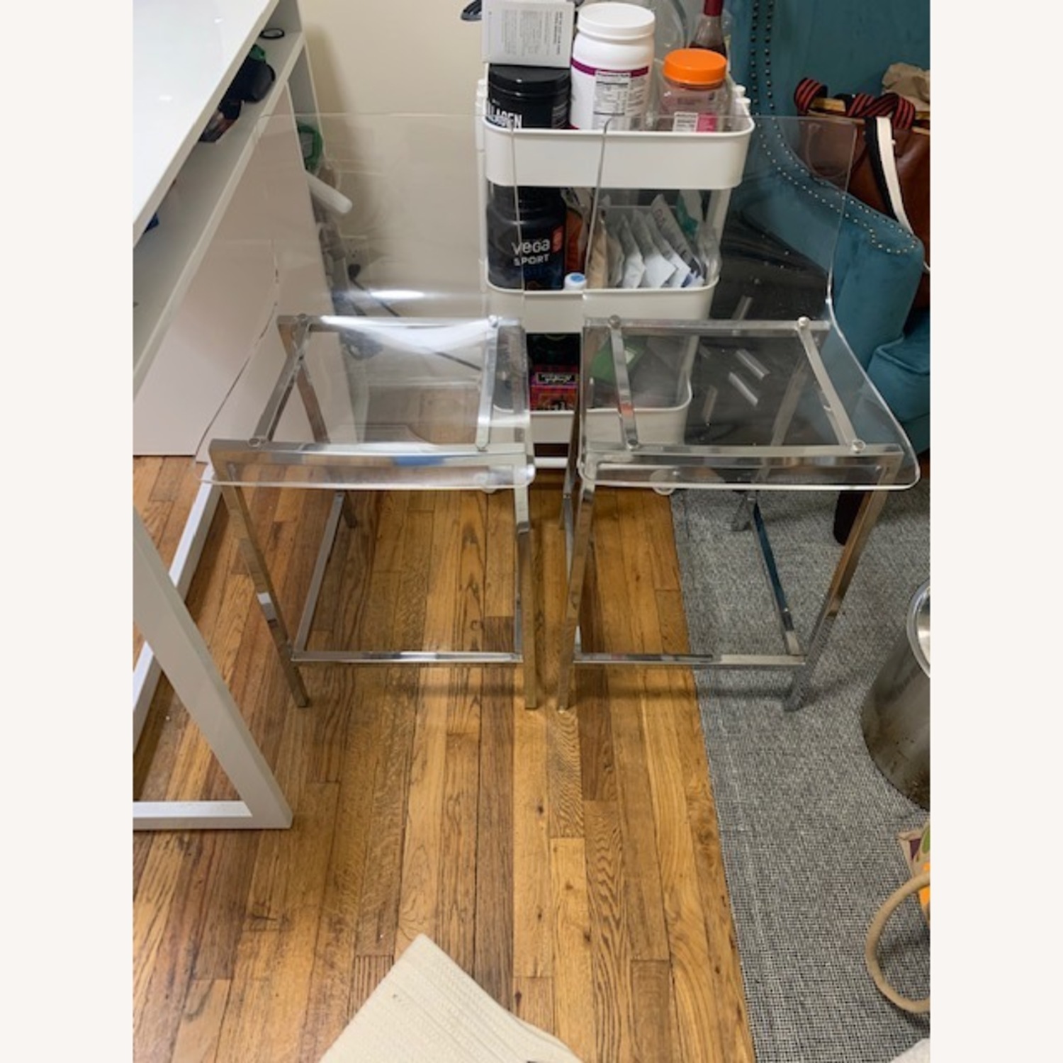 CB2 Chiaro Clear Acrylic Bar stools - image-1