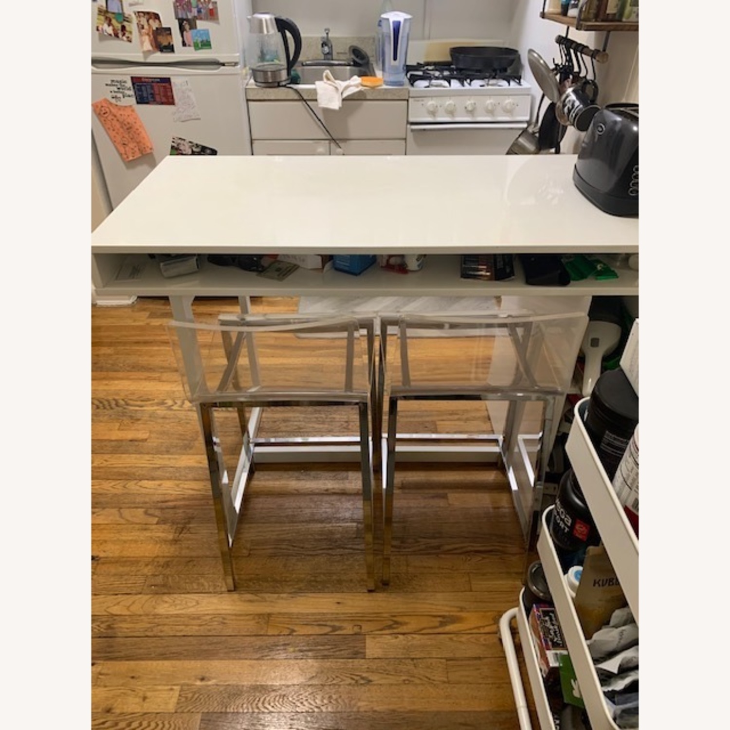 CB2 Chiaro Clear Acrylic Bar stools - image-2