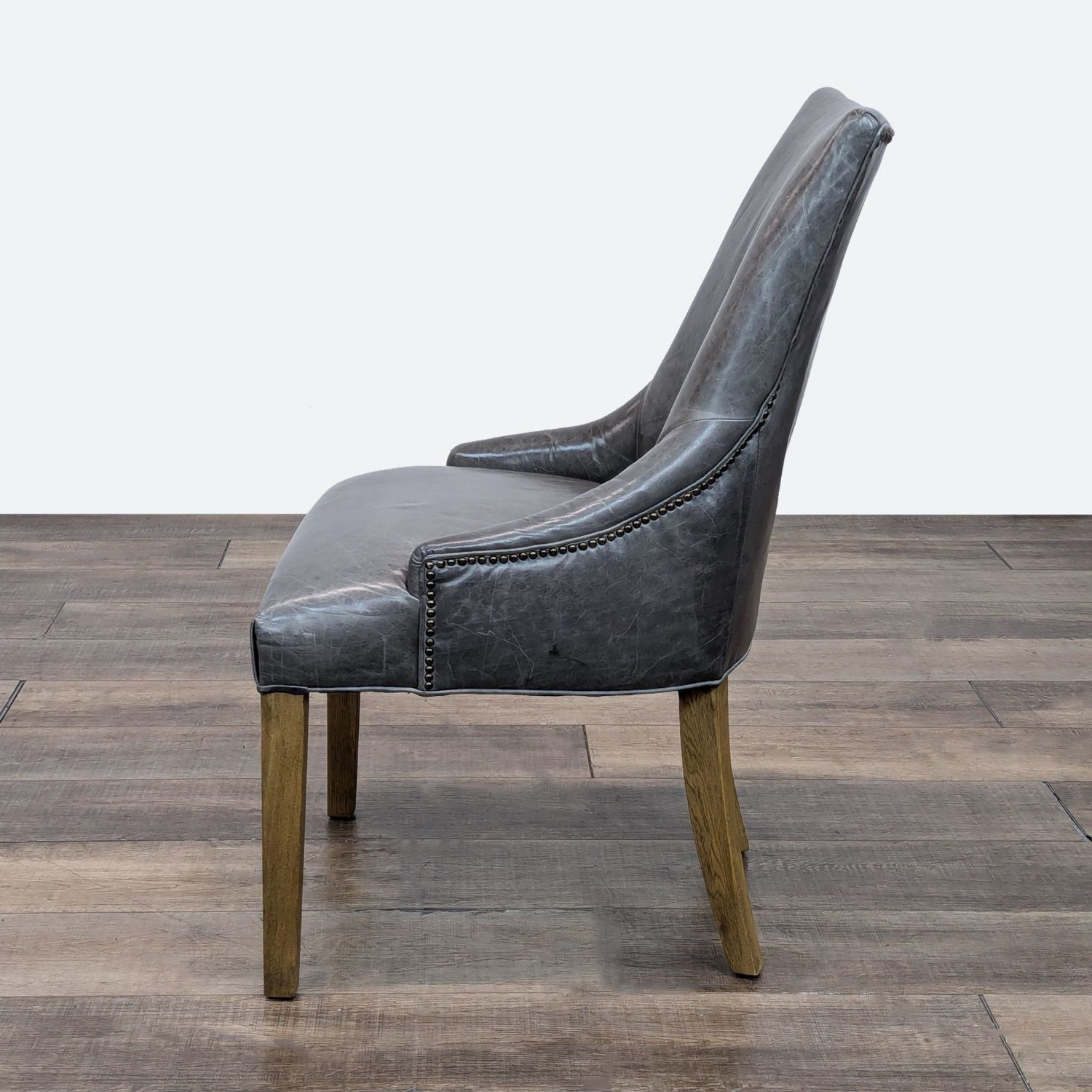 Restoration Hardware 10-piece Leather Parsons Chairs - image-12